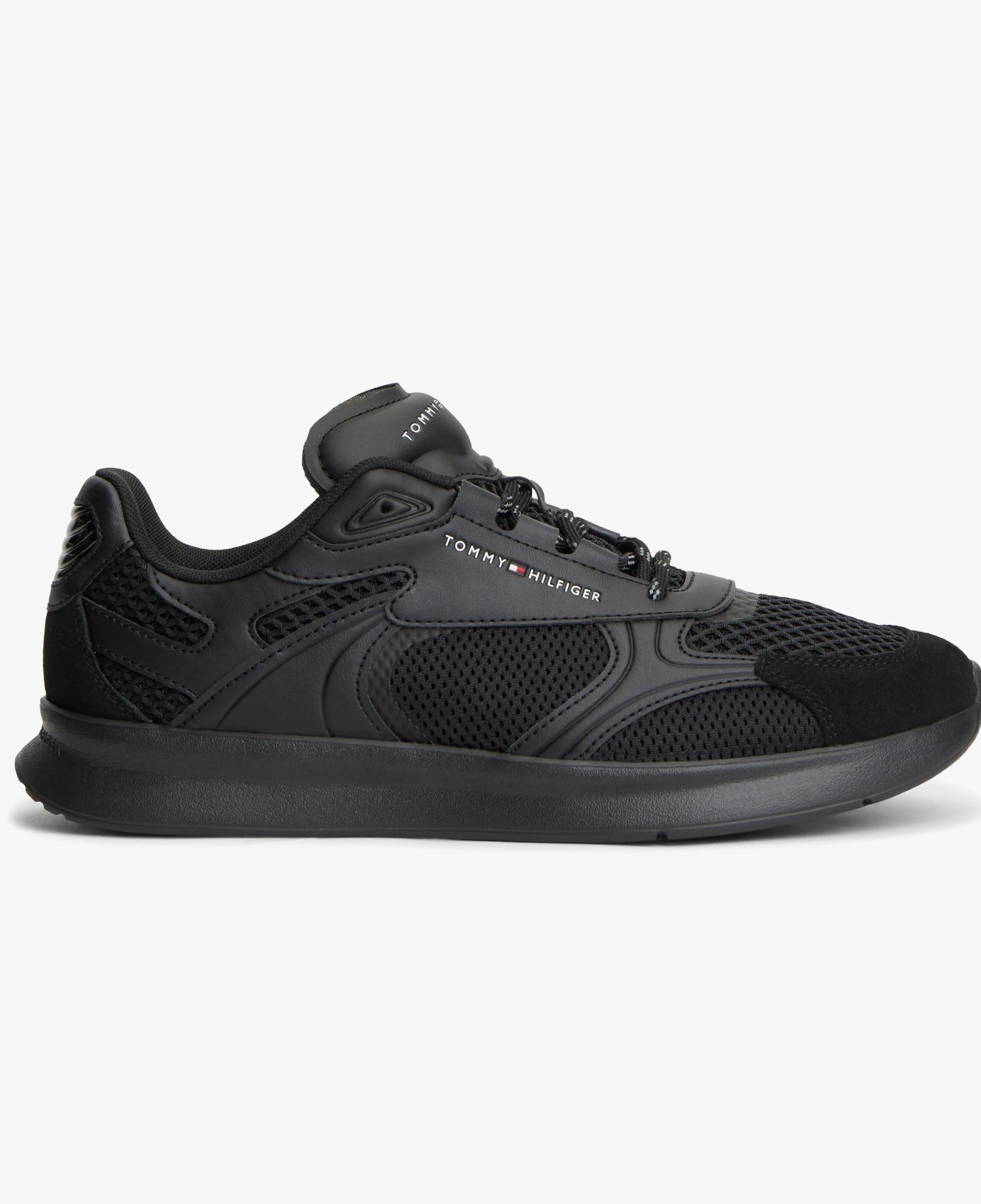 Tommy Hilfiger Lightweight Runner Monocolor Erkek Siyah Sneaker