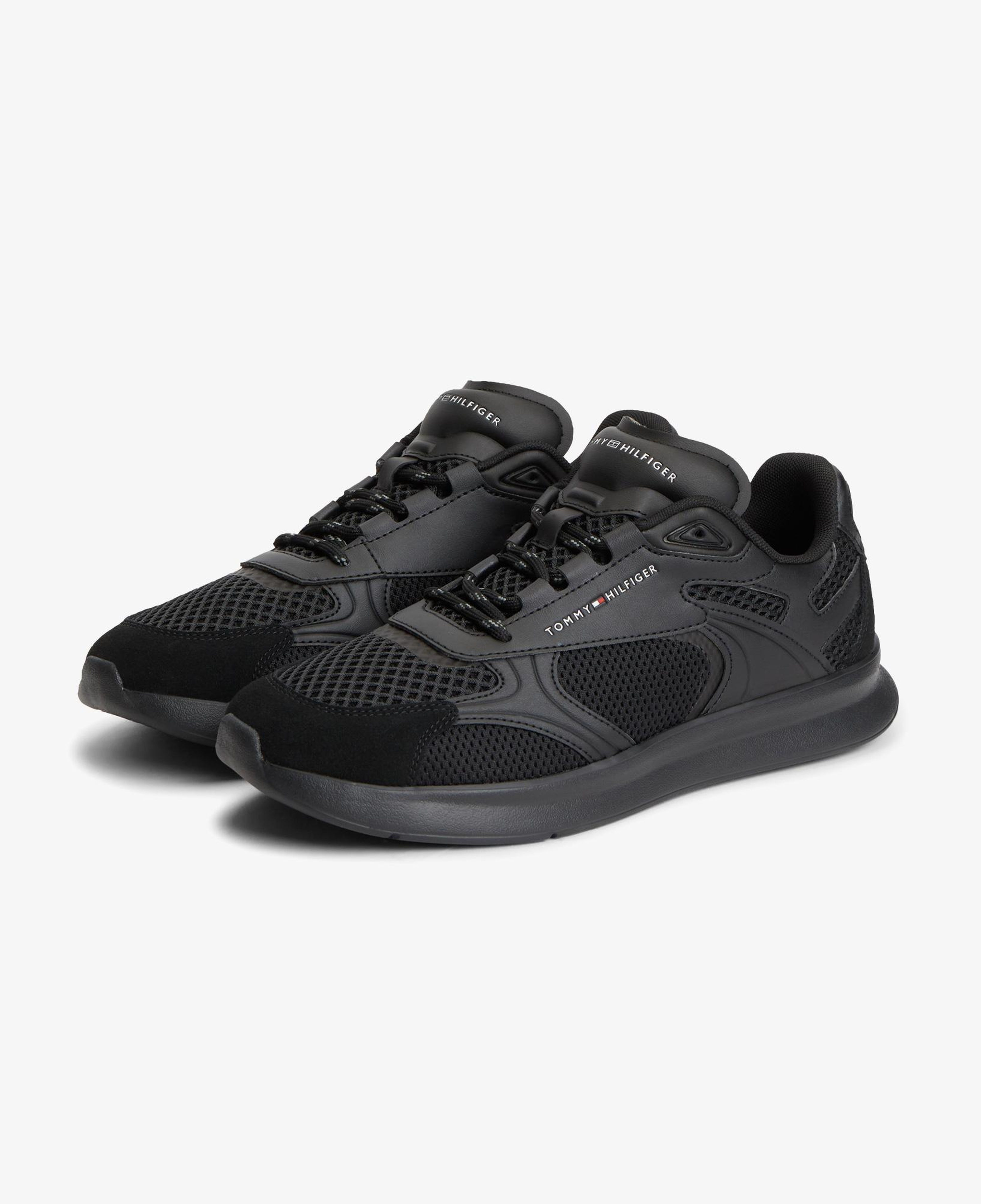 Tommy Hilfiger Lightweight Runner Monocolor Erkek Siyah Sneaker
