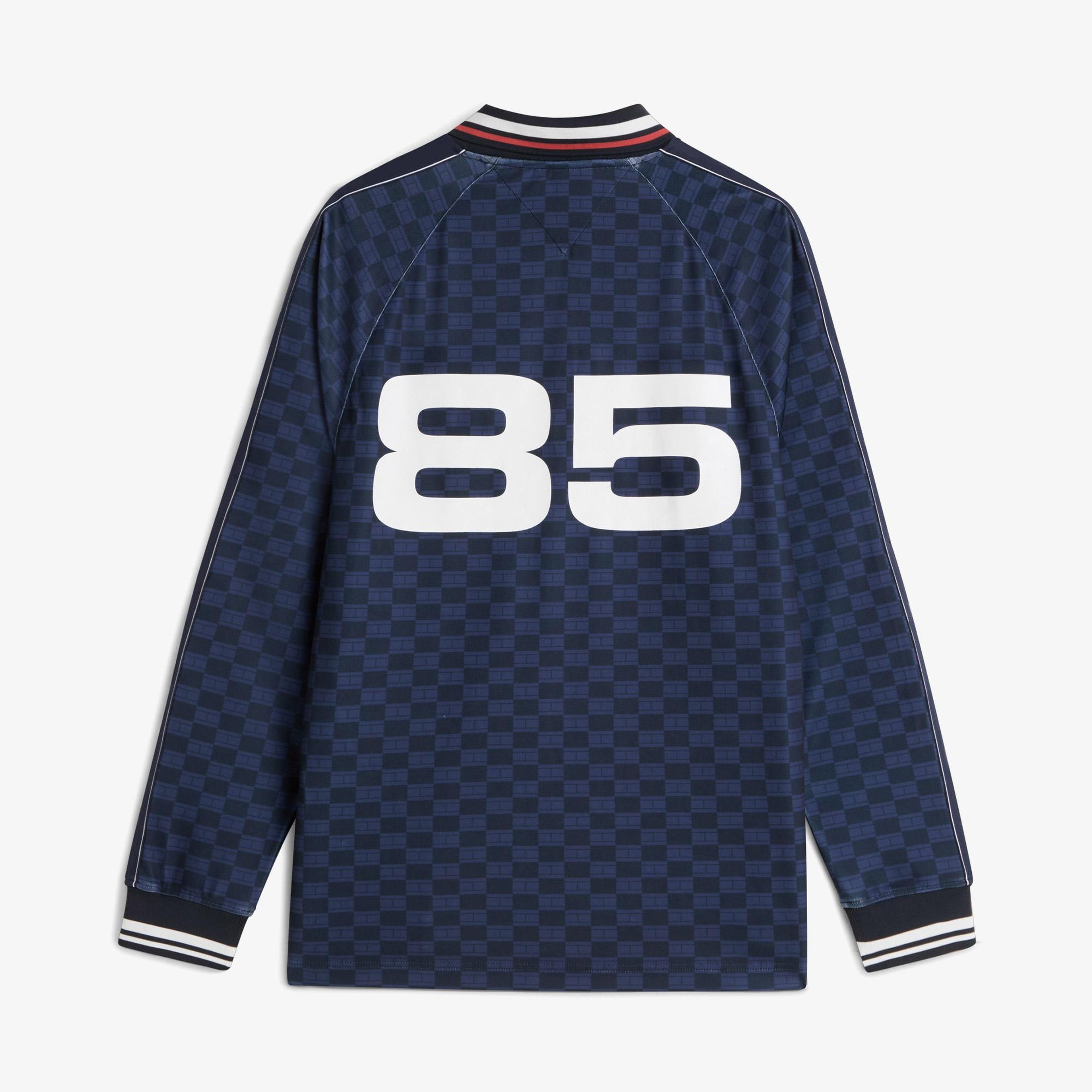 Tommy Hilfiger Countries Pique Printed Rugby Erkek Lacivert Sweatshirt