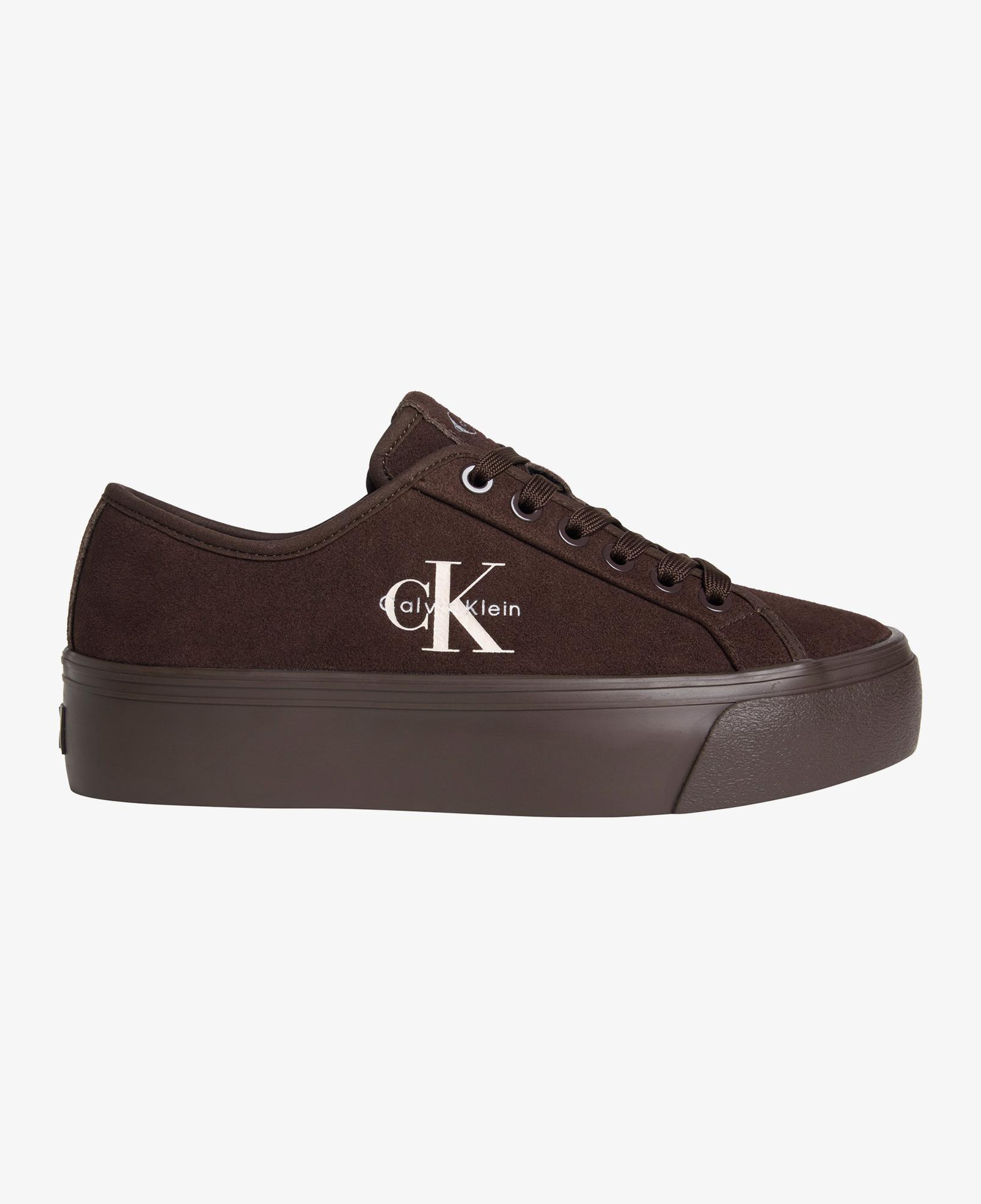 Calvin Klein Vulc Flatform Laceup Suede Kadın Mor Sneaker