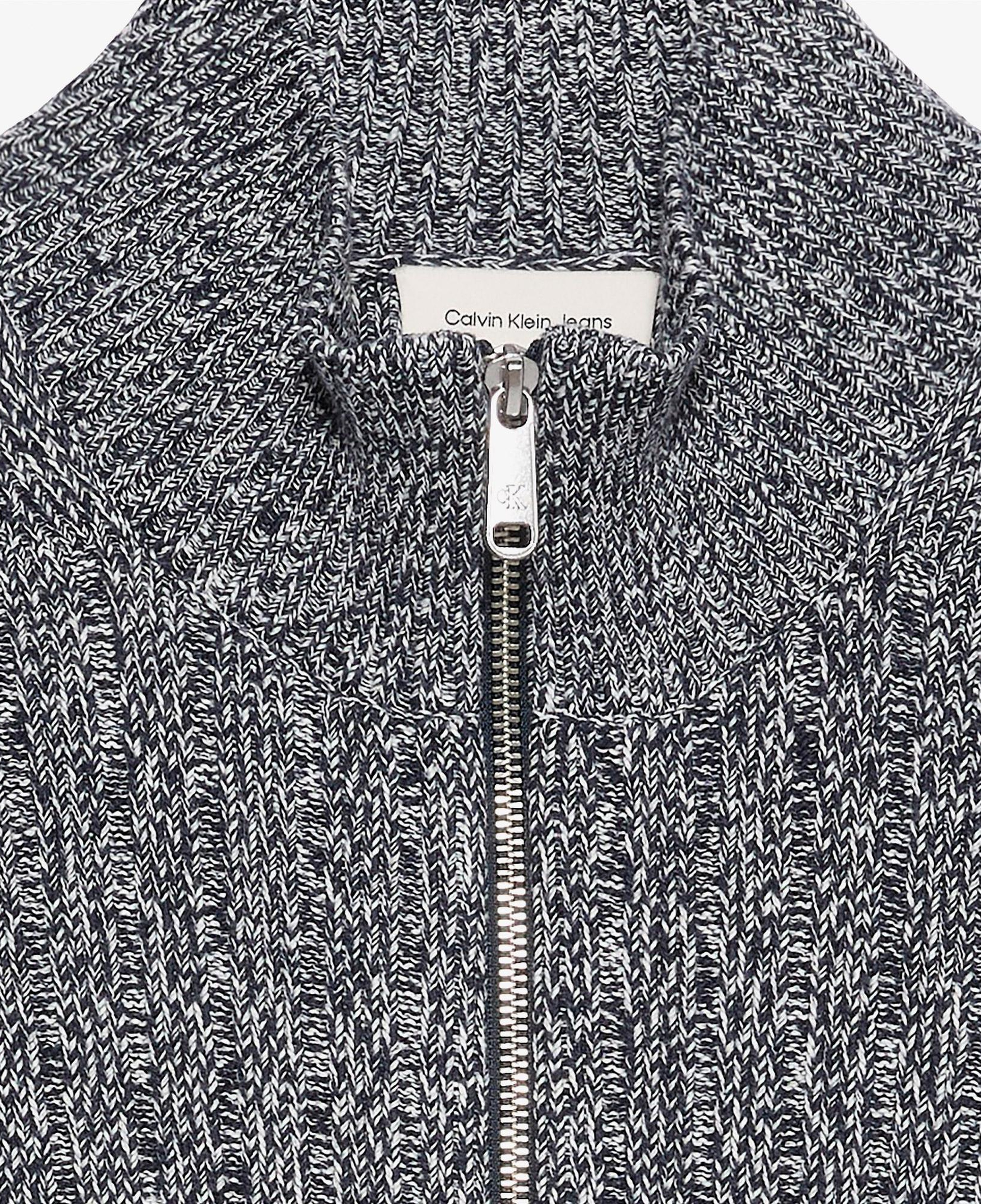 Calvin Klein Vertıcal Texture Cotton Erkek Mavi Triko