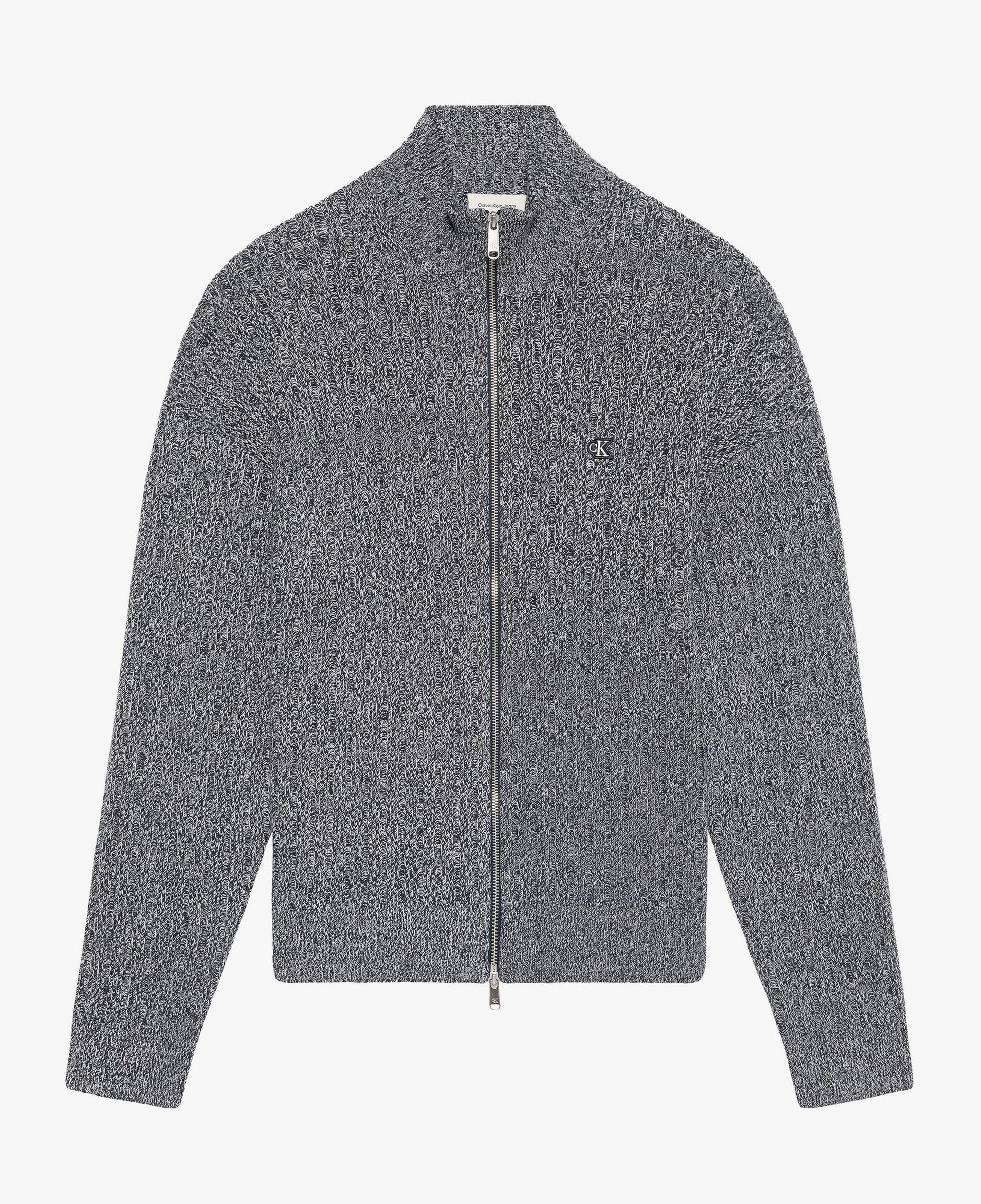 Calvin Klein Vertıcal Texture Cotton Erkek Mavi Triko