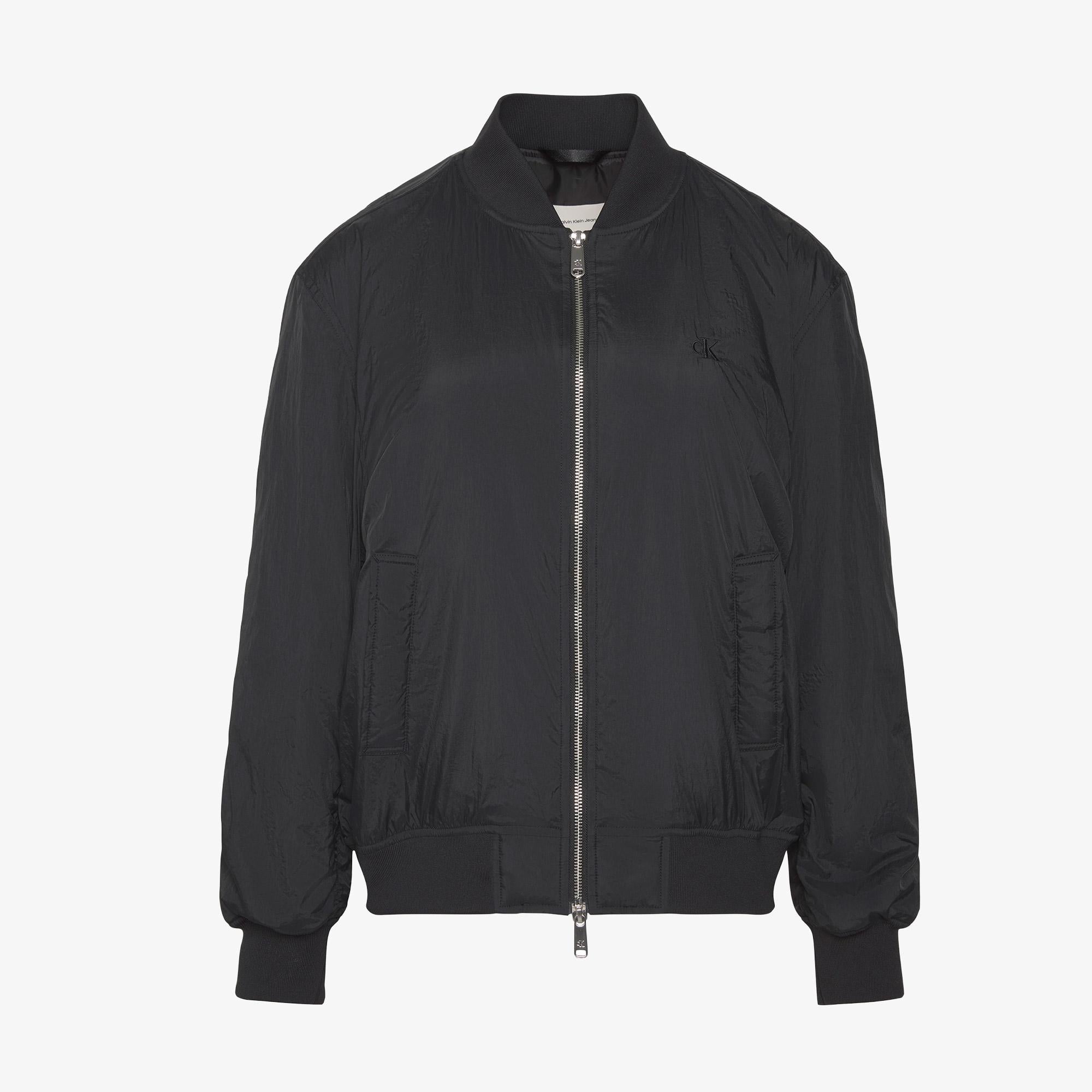 Calvin Klein Essential Nylon Bomber Kadın Siyah Ceket