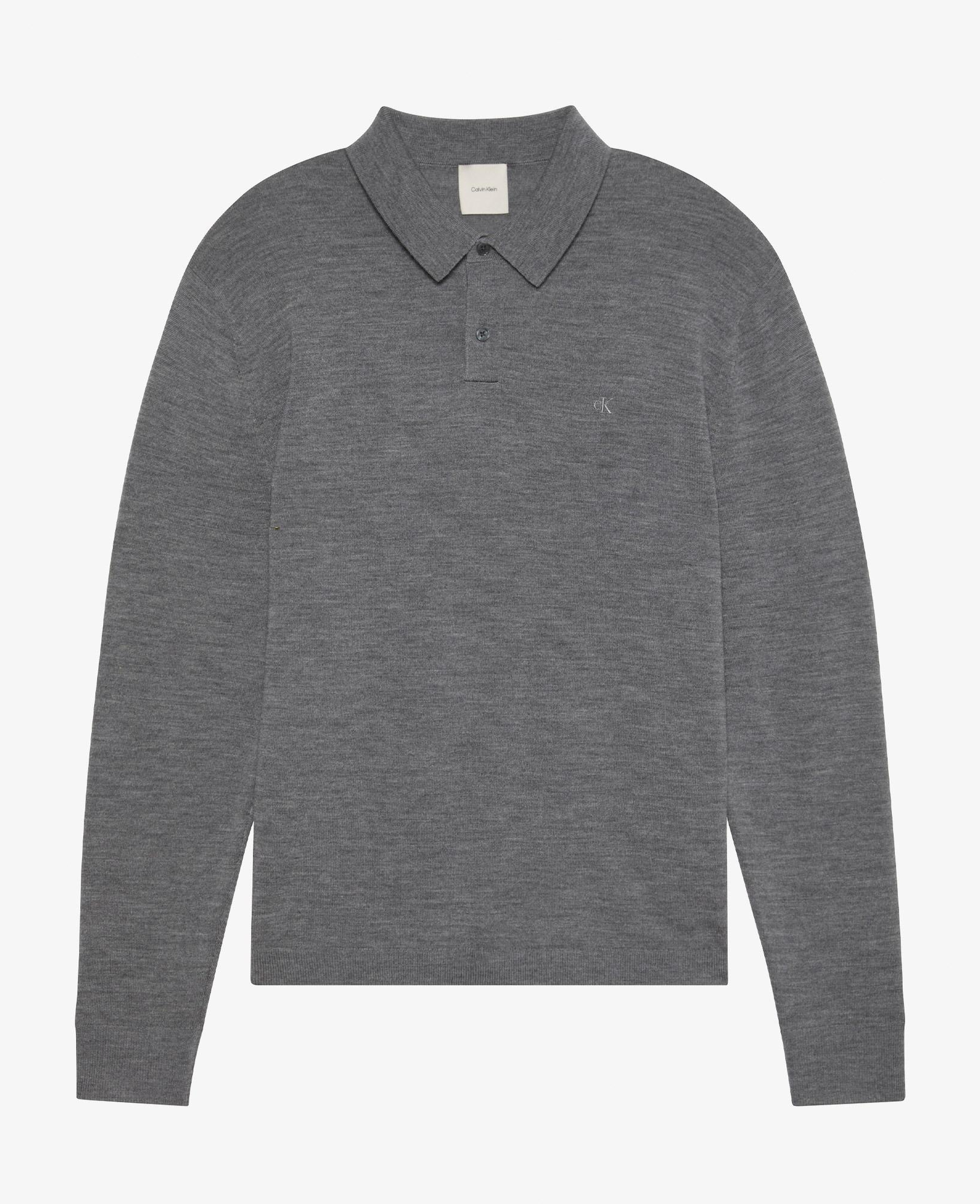 Calvin Klein Merino Erkek Gri Triko
