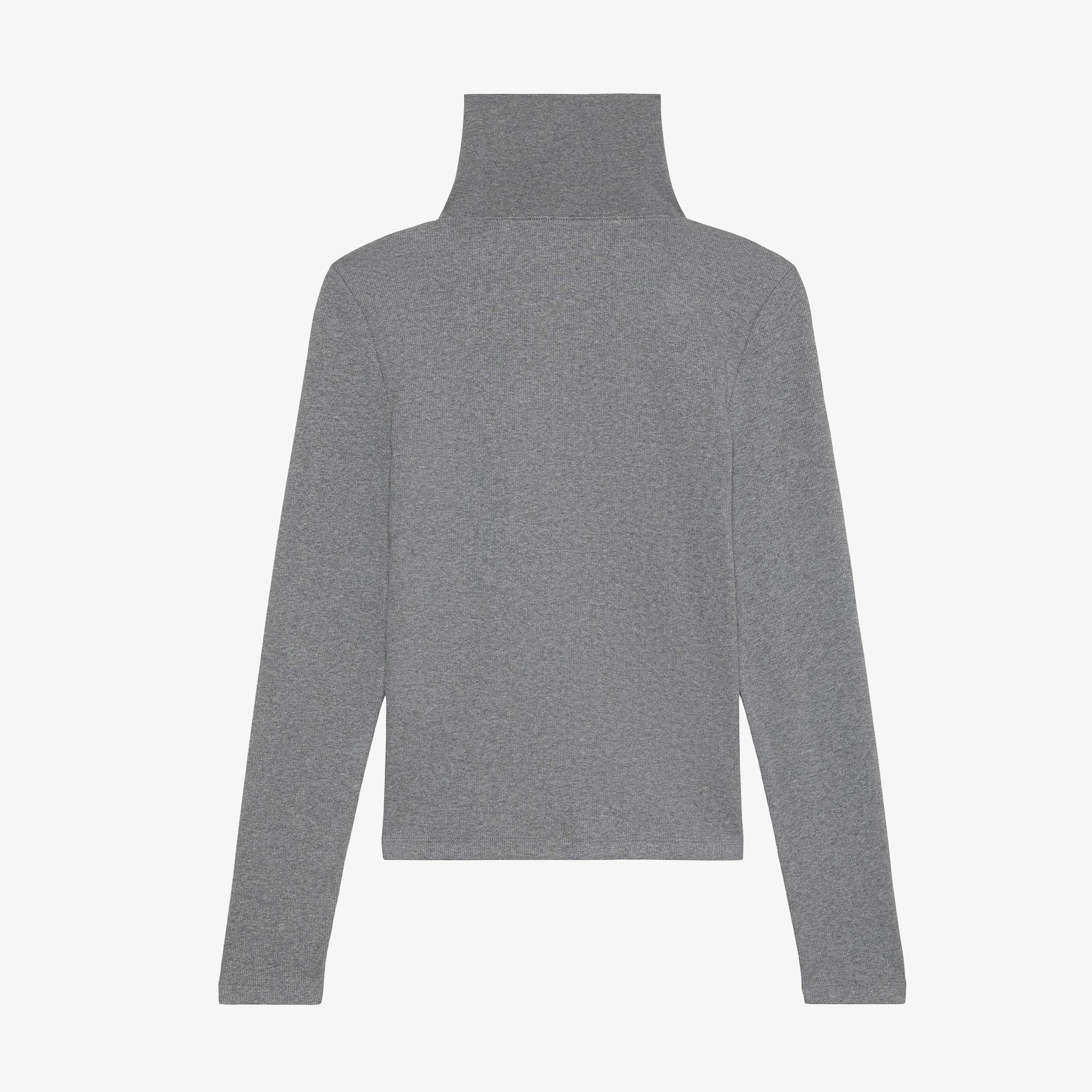 Calvin Klein Woven Label Henley Kadın Gri T-Shirt