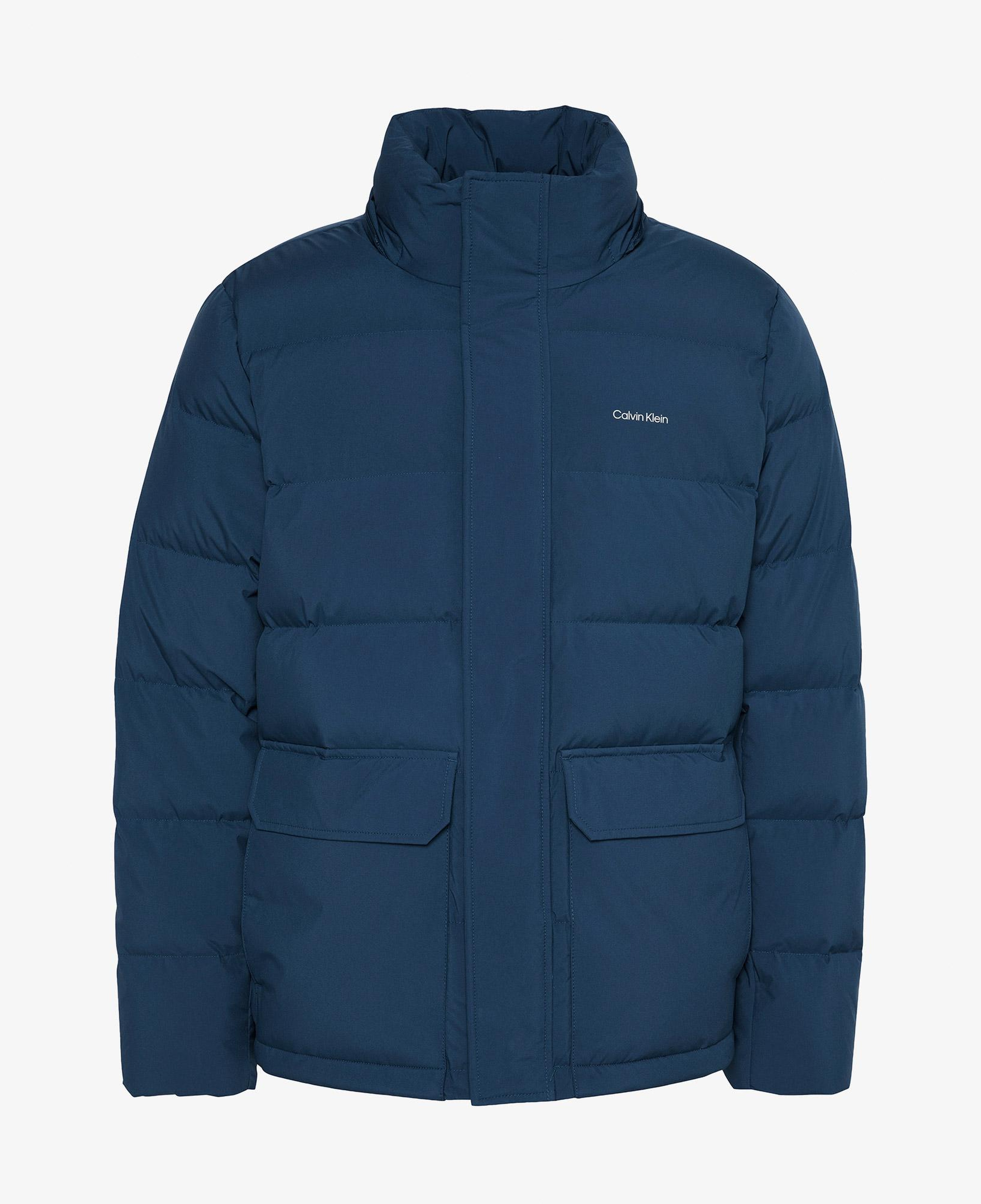 Calvin Klein Matte Down Puffer Erkek Mavi Ceket