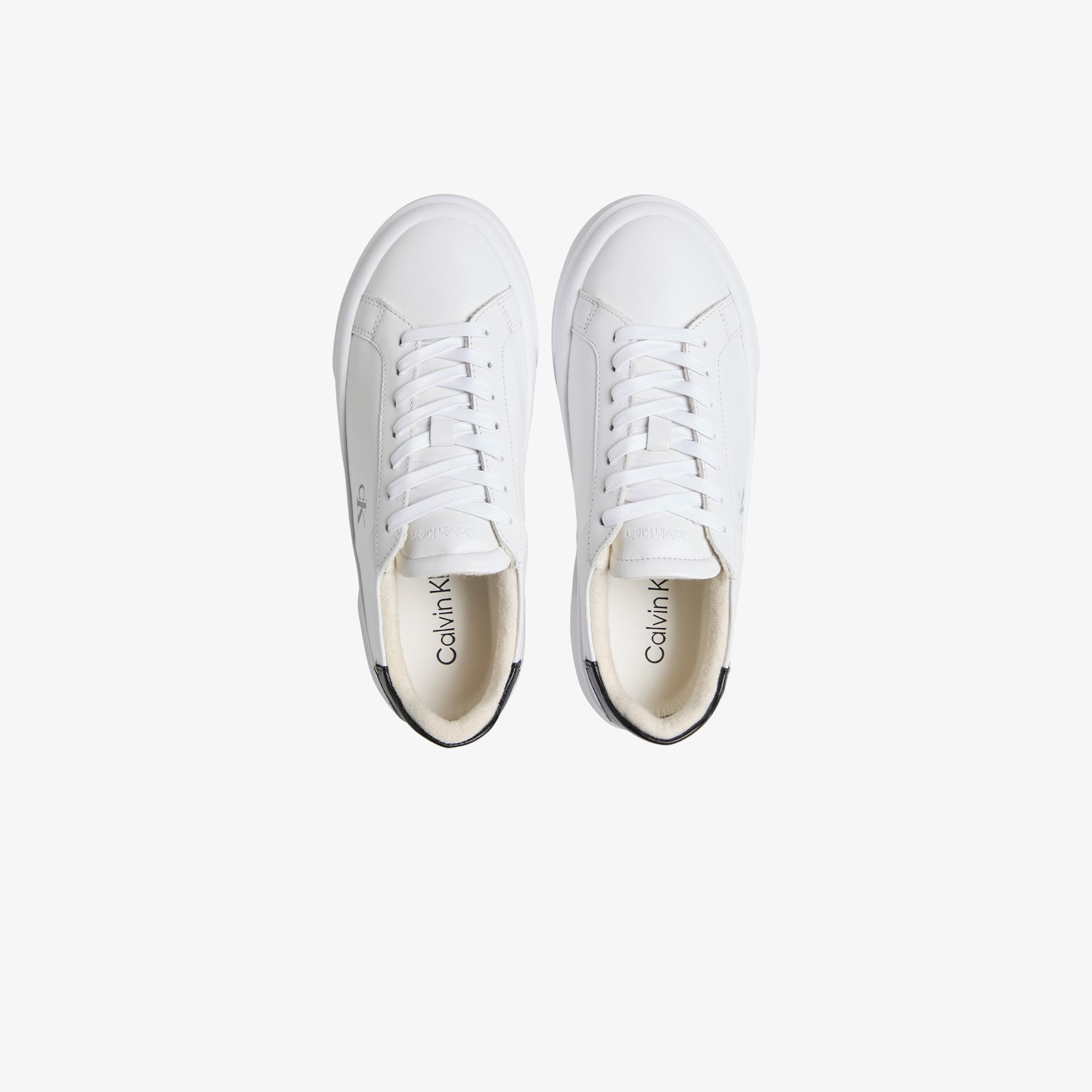 Calvin Klein Flatform Lace Up Kadın Beyaz Sneaker