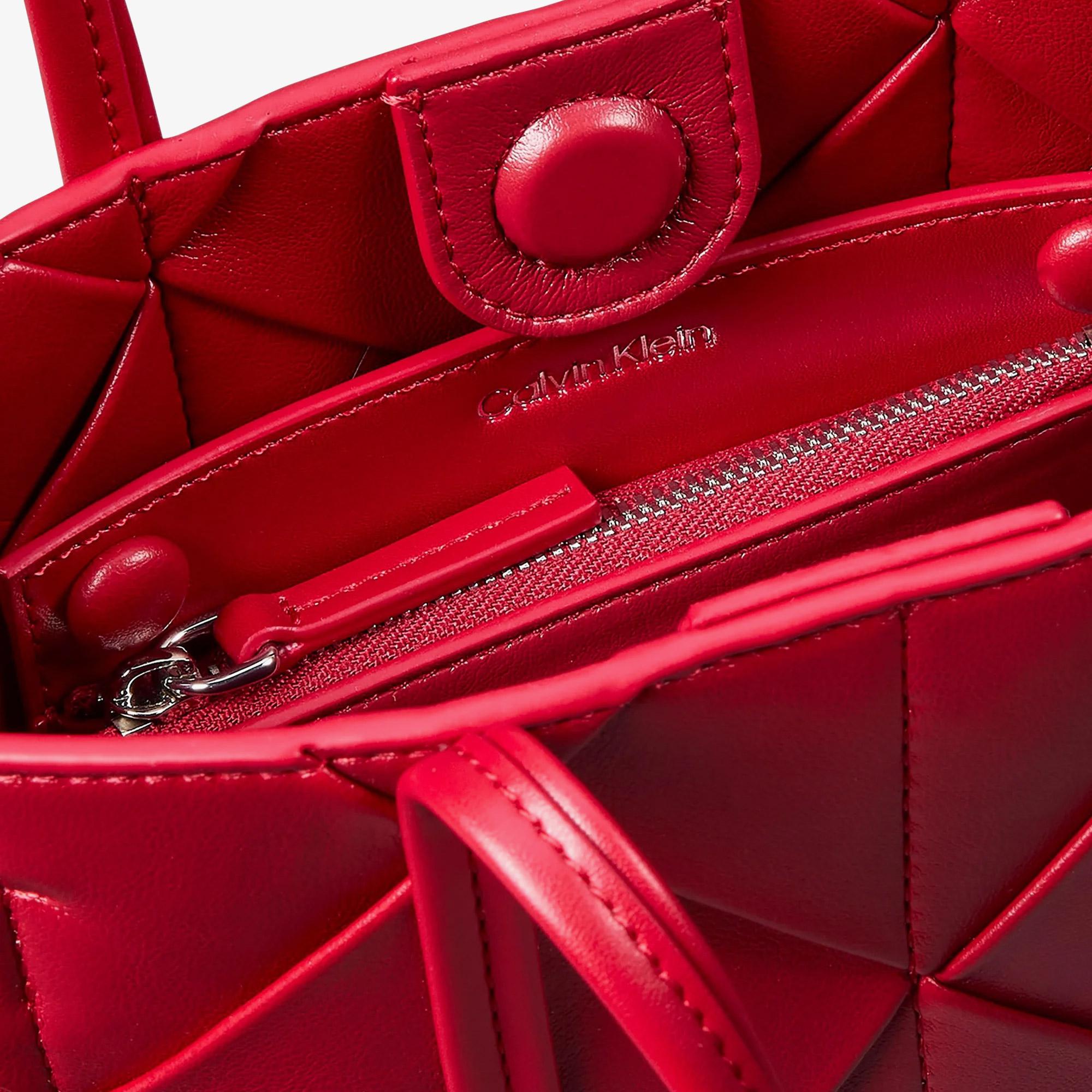 Calvin Klein Woven Mini Crossbody Kadın Kırmızı Tote El Çantası
