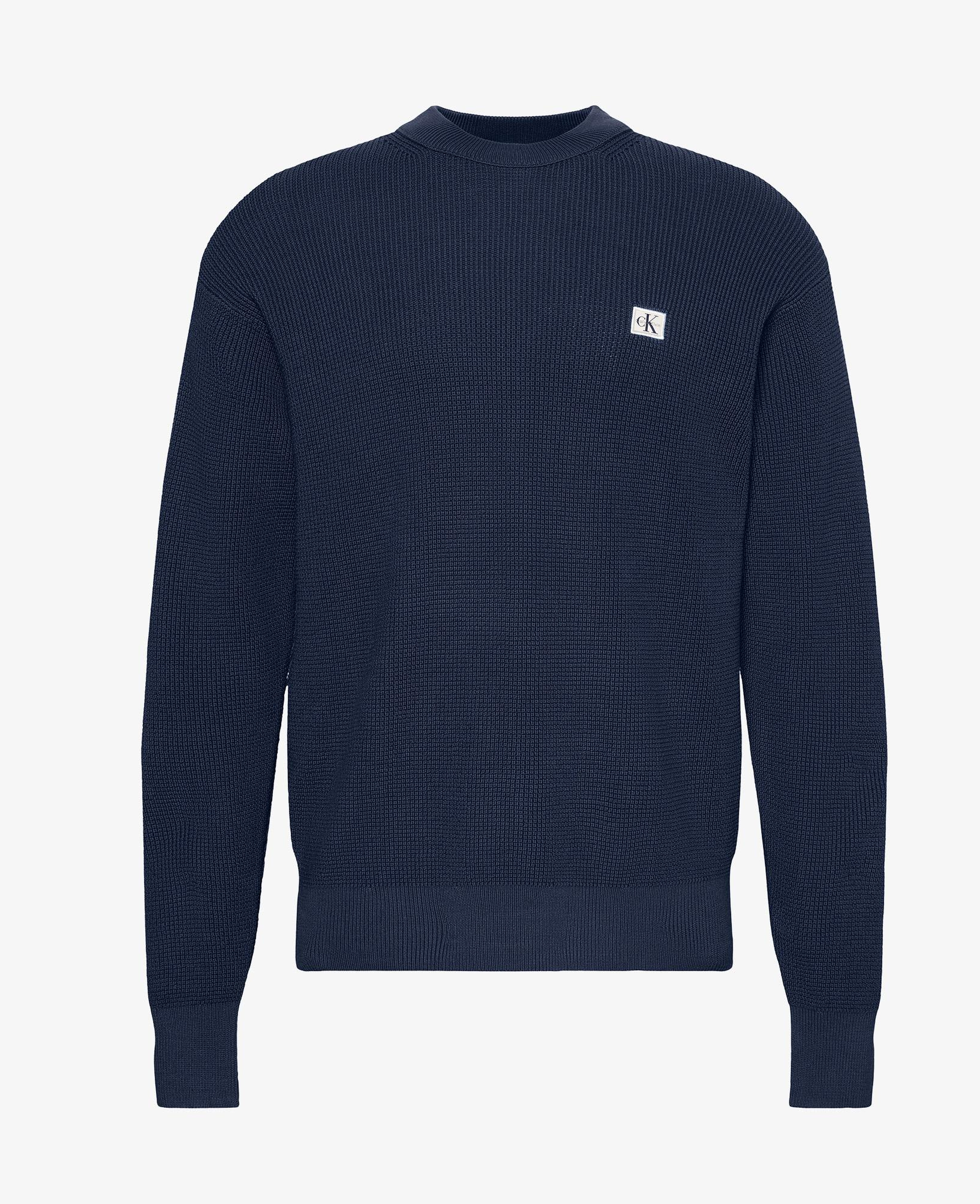 Calvin Klein Classic Cotton Erkek Mavi Triko