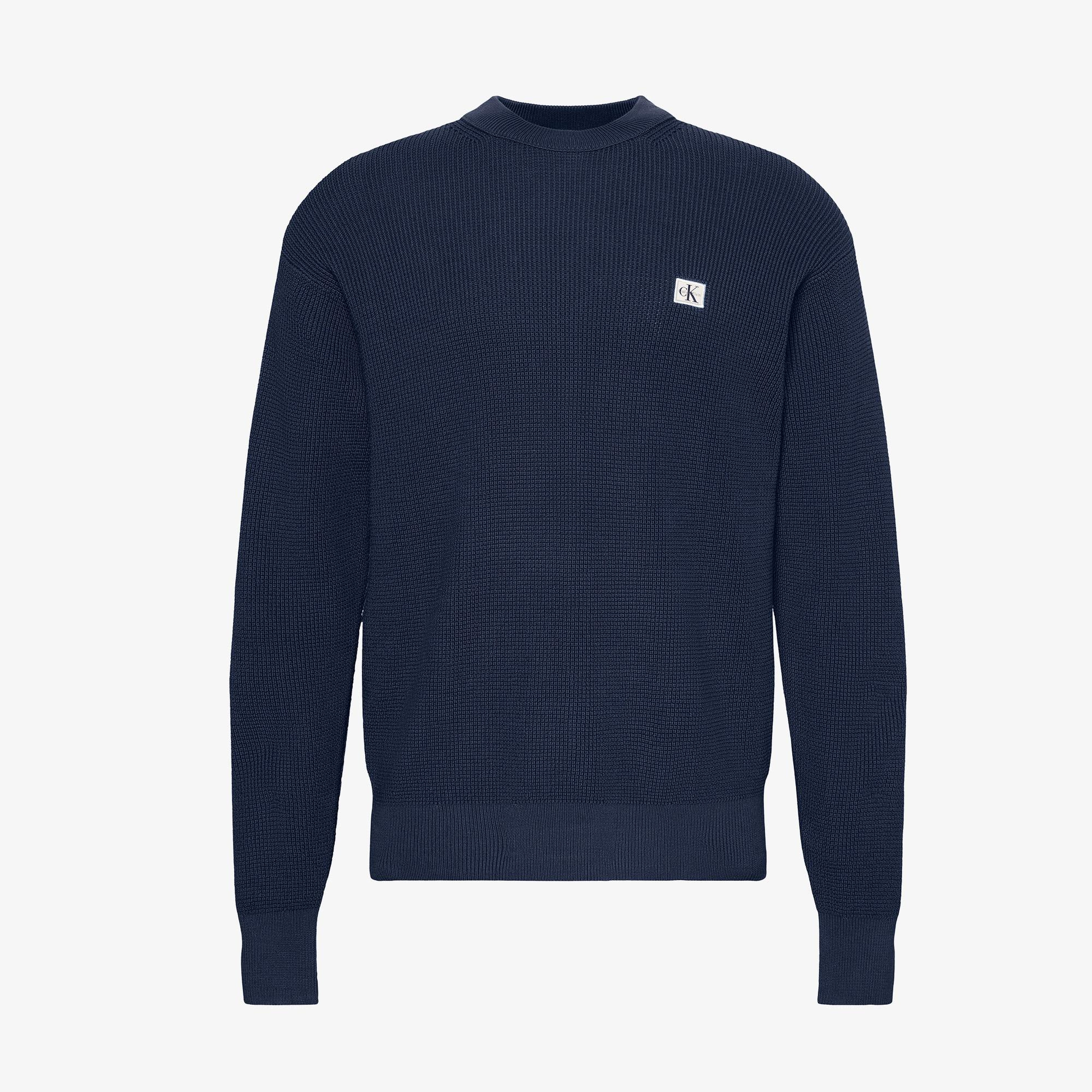 Calvin Klein Classic Cotton Erkek Mavi Triko