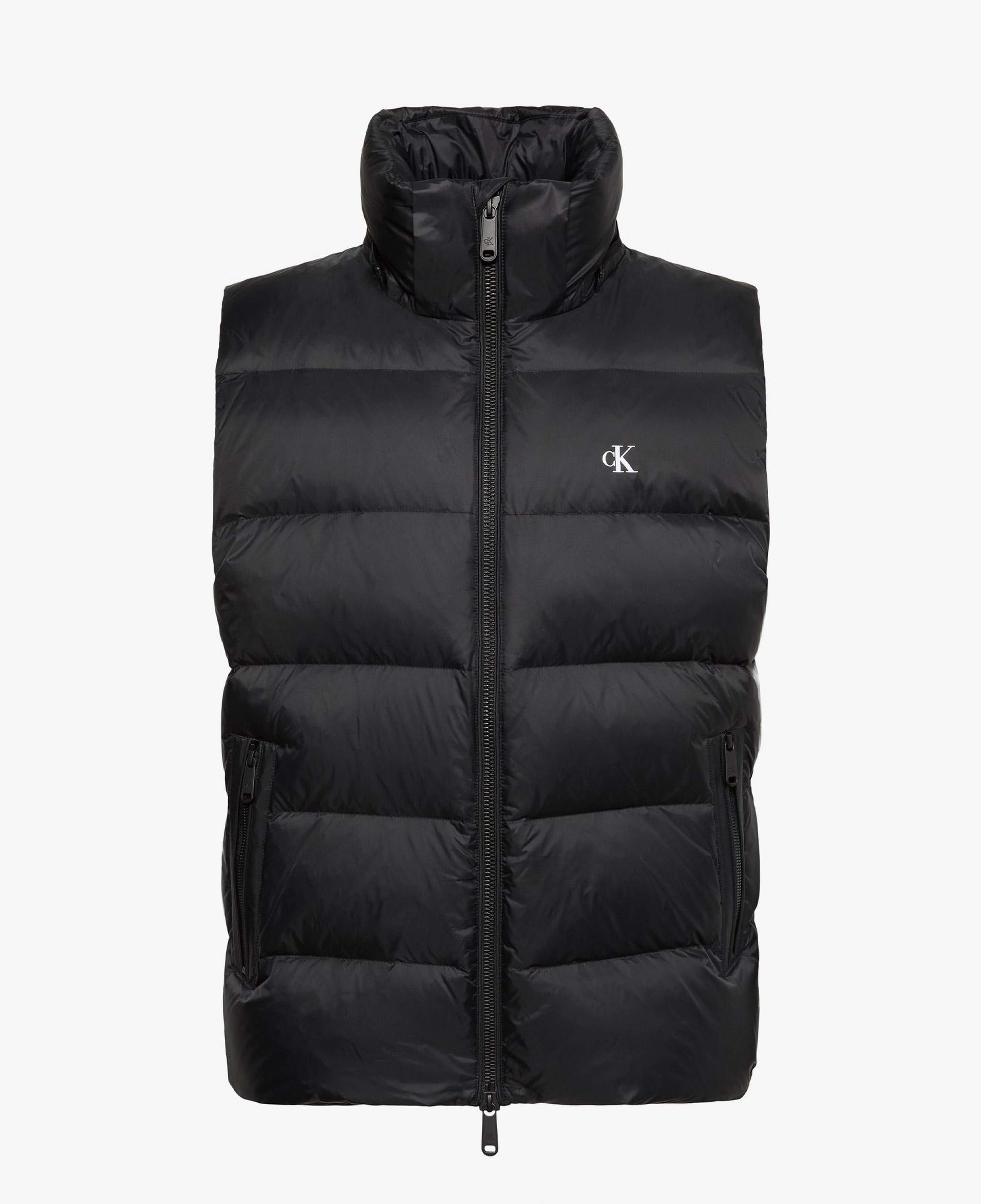 Calvin Klein Nylon Zip Off Down Puffer Erkek Siyah Yelek