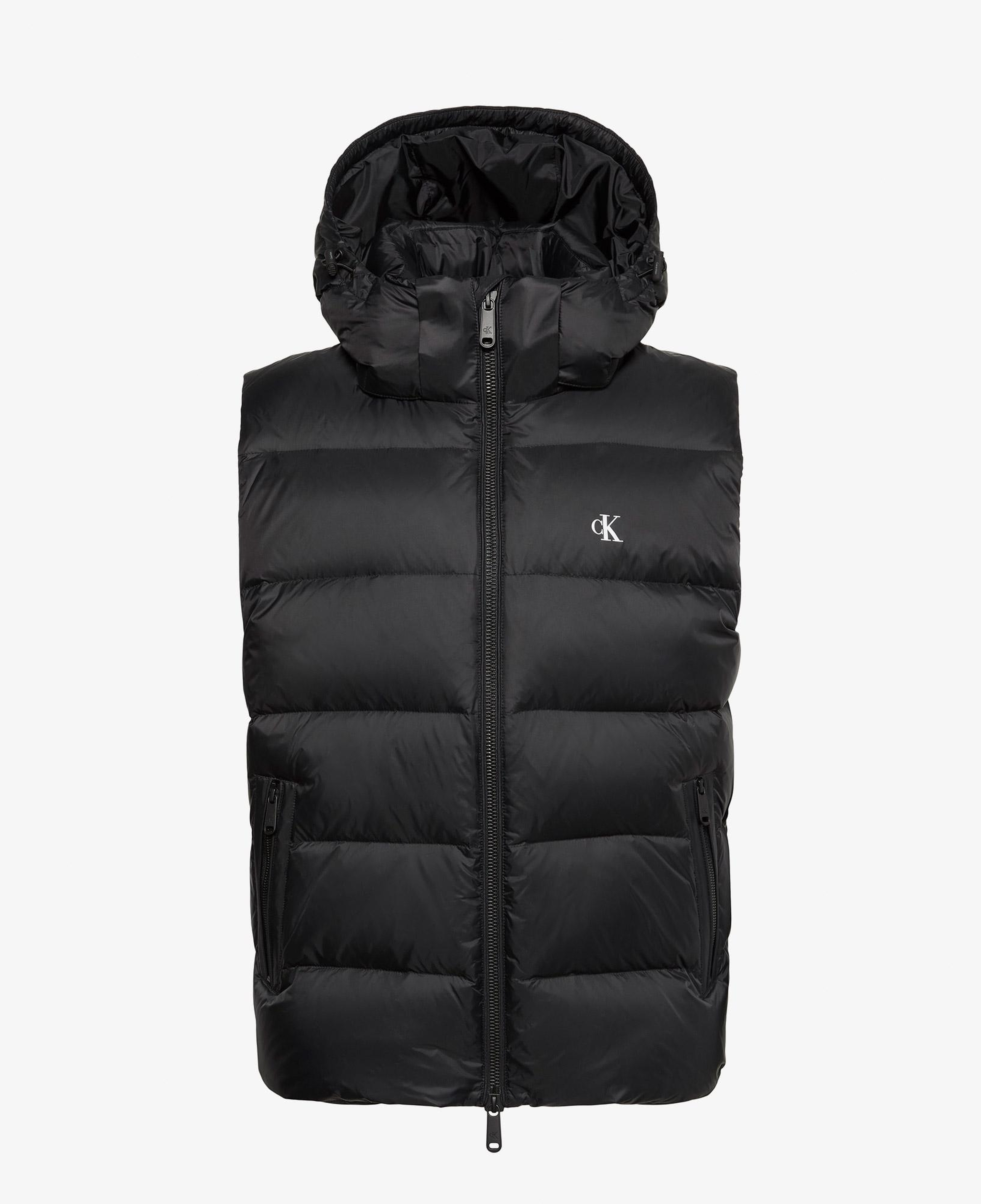 Calvin Klein Nylon Zip Off Down Puffer Erkek Siyah Yelek