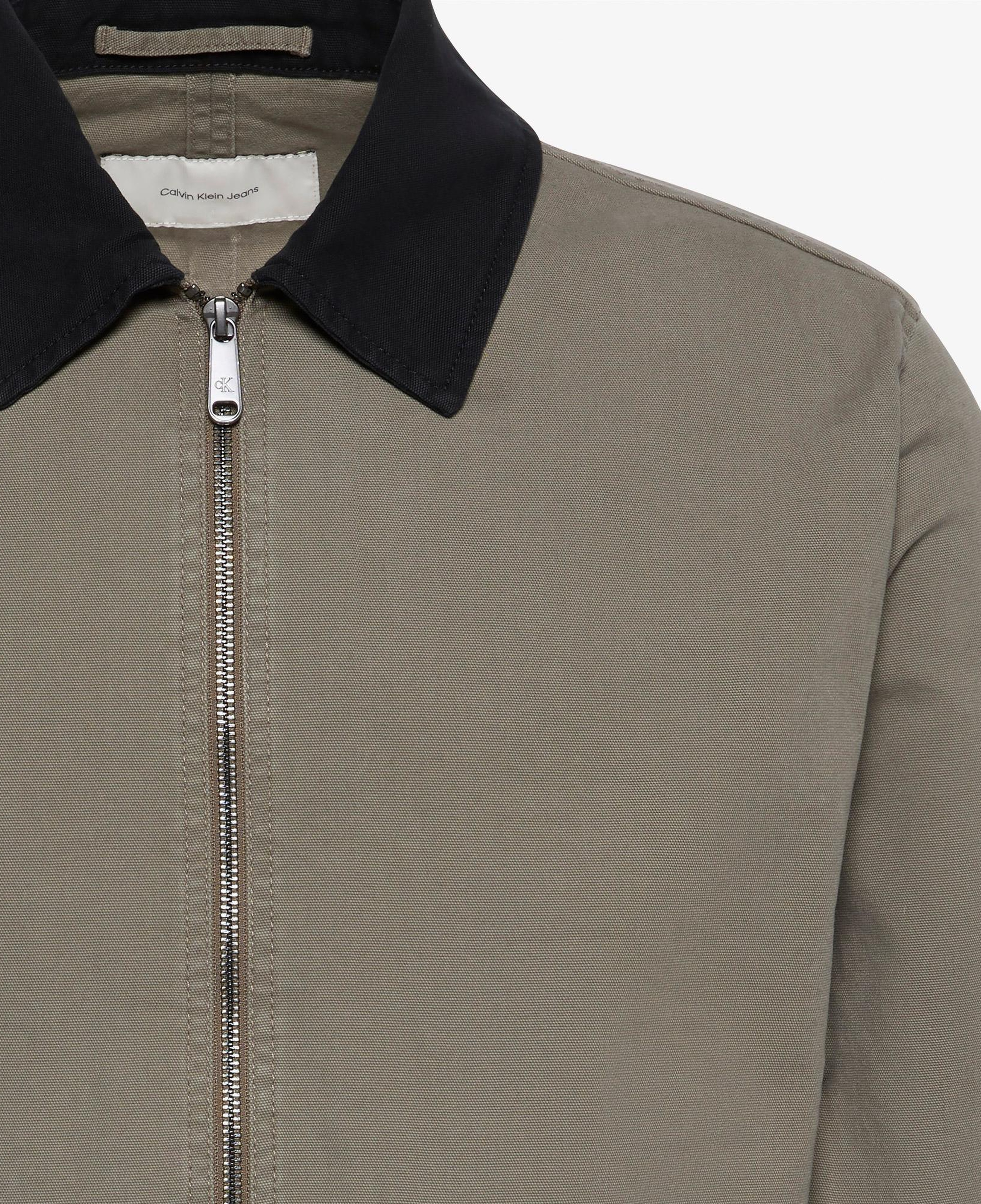 Calvin Klein Matty Canvas Contrast Collar Erkek Gri Ceket