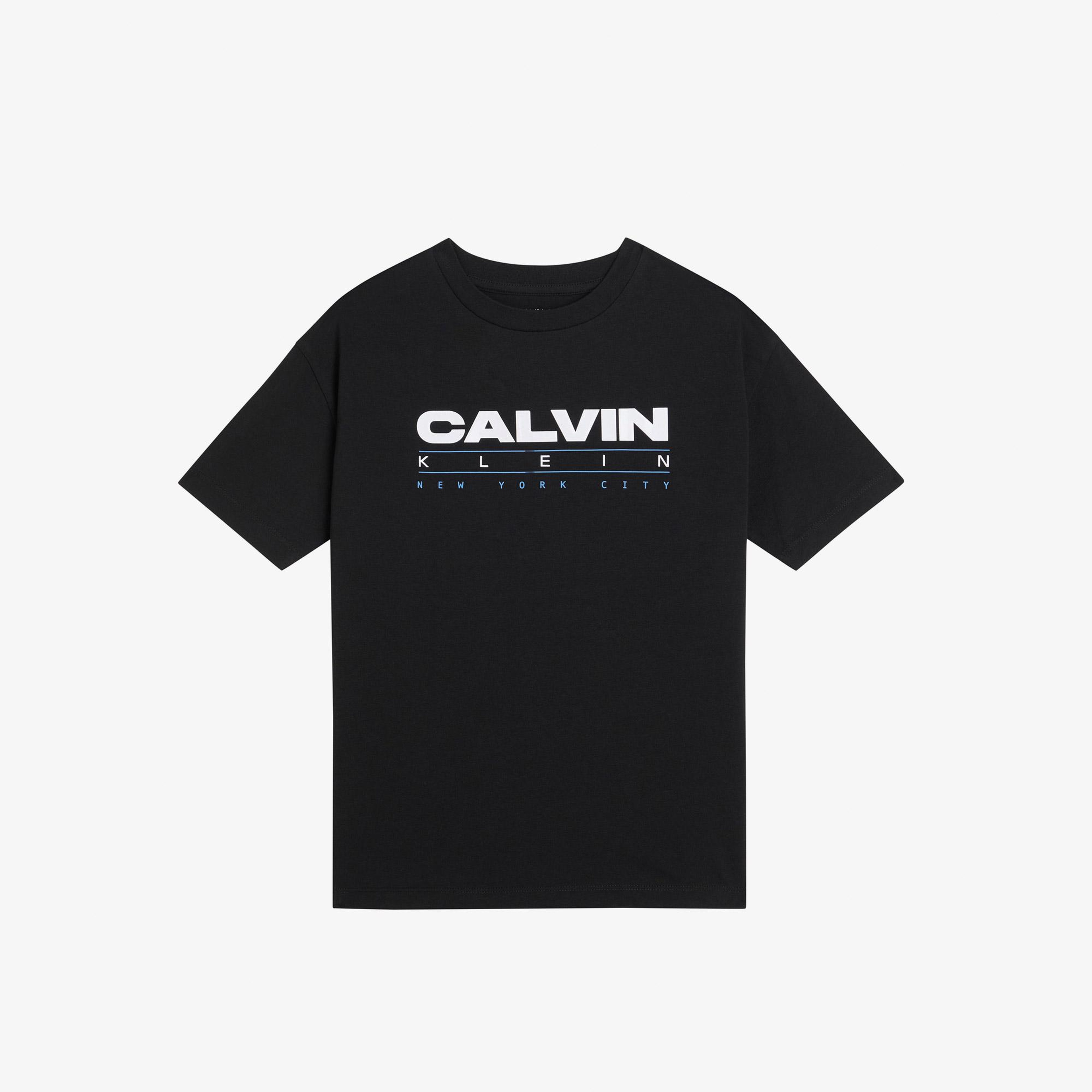 Calvin Klein Print Çocuk Siyah T-Shirt