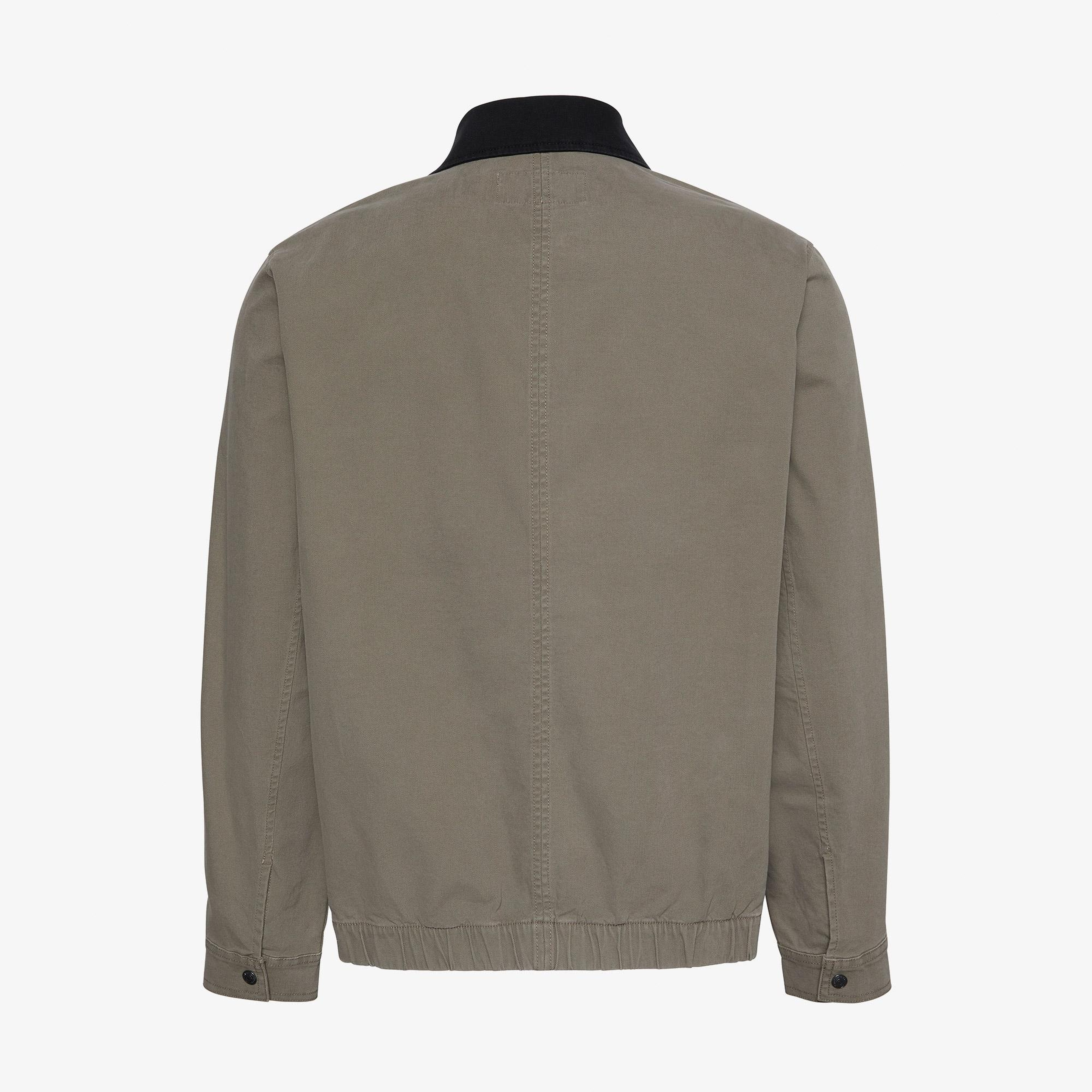 Calvin Klein Matty Canvas Contrast Collar Erkek Gri Ceket