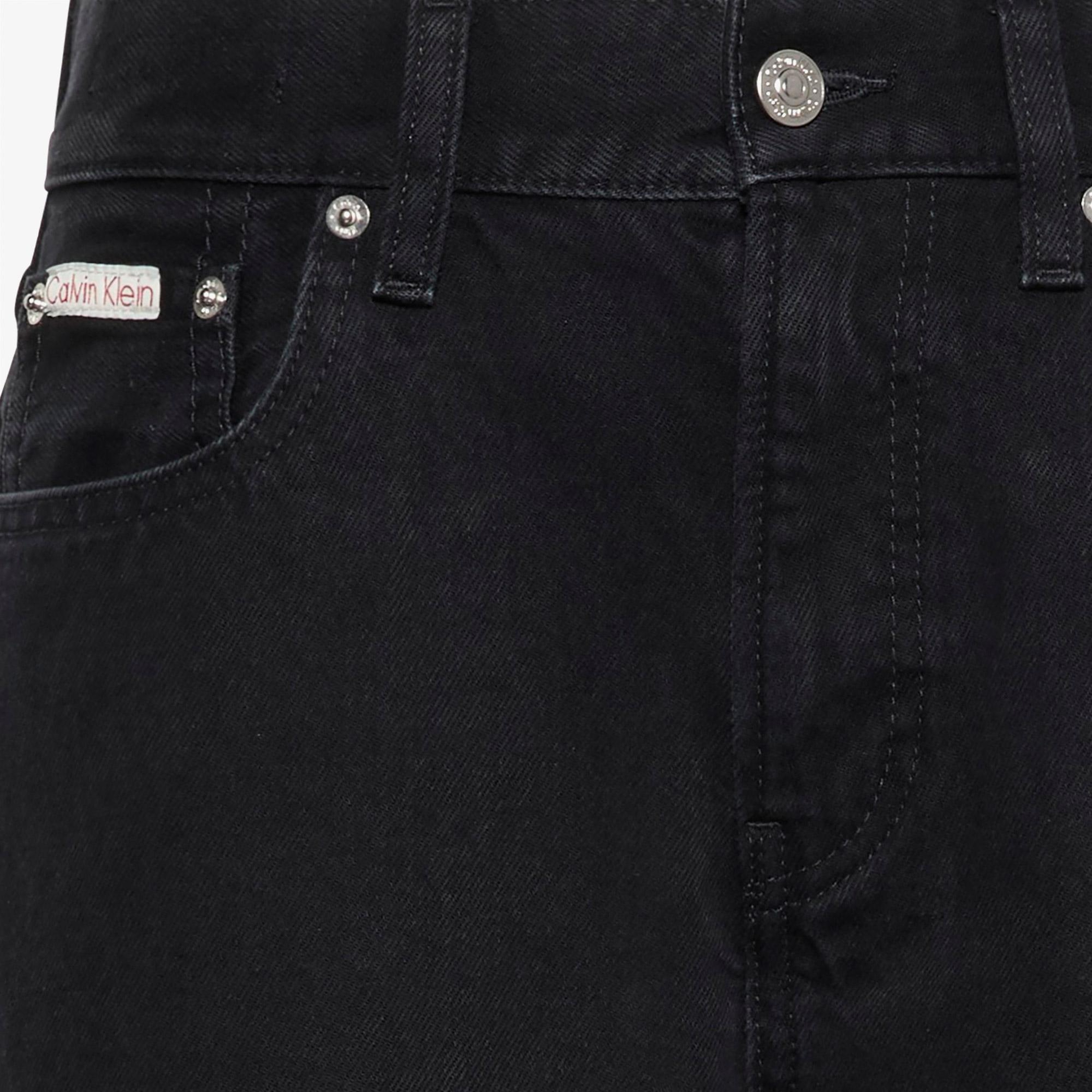 Calvin Klein The Wide Leg Worn Black Kadın Siyah Jean