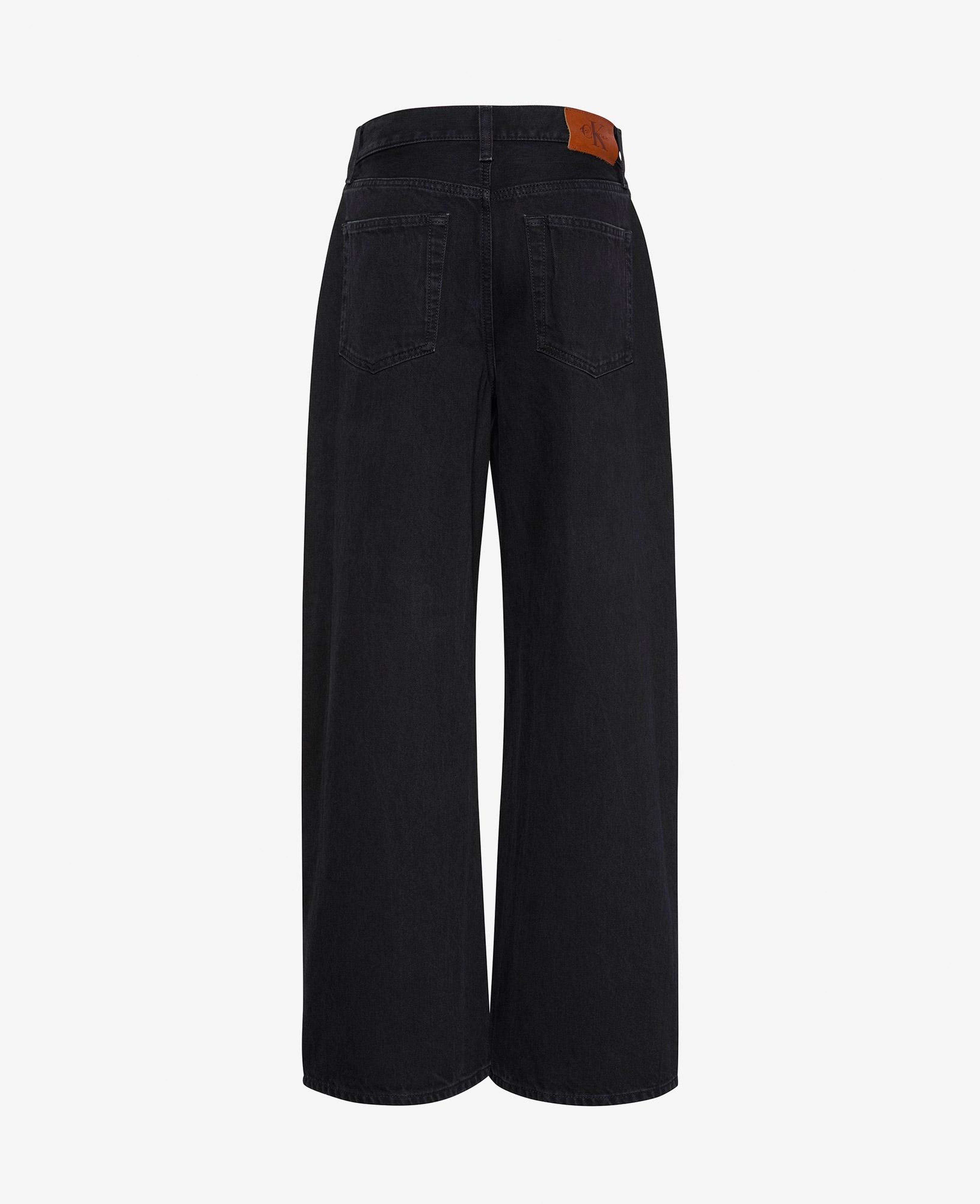 Calvin Klein The Wide Leg Worn Black Kadın Siyah Jean
