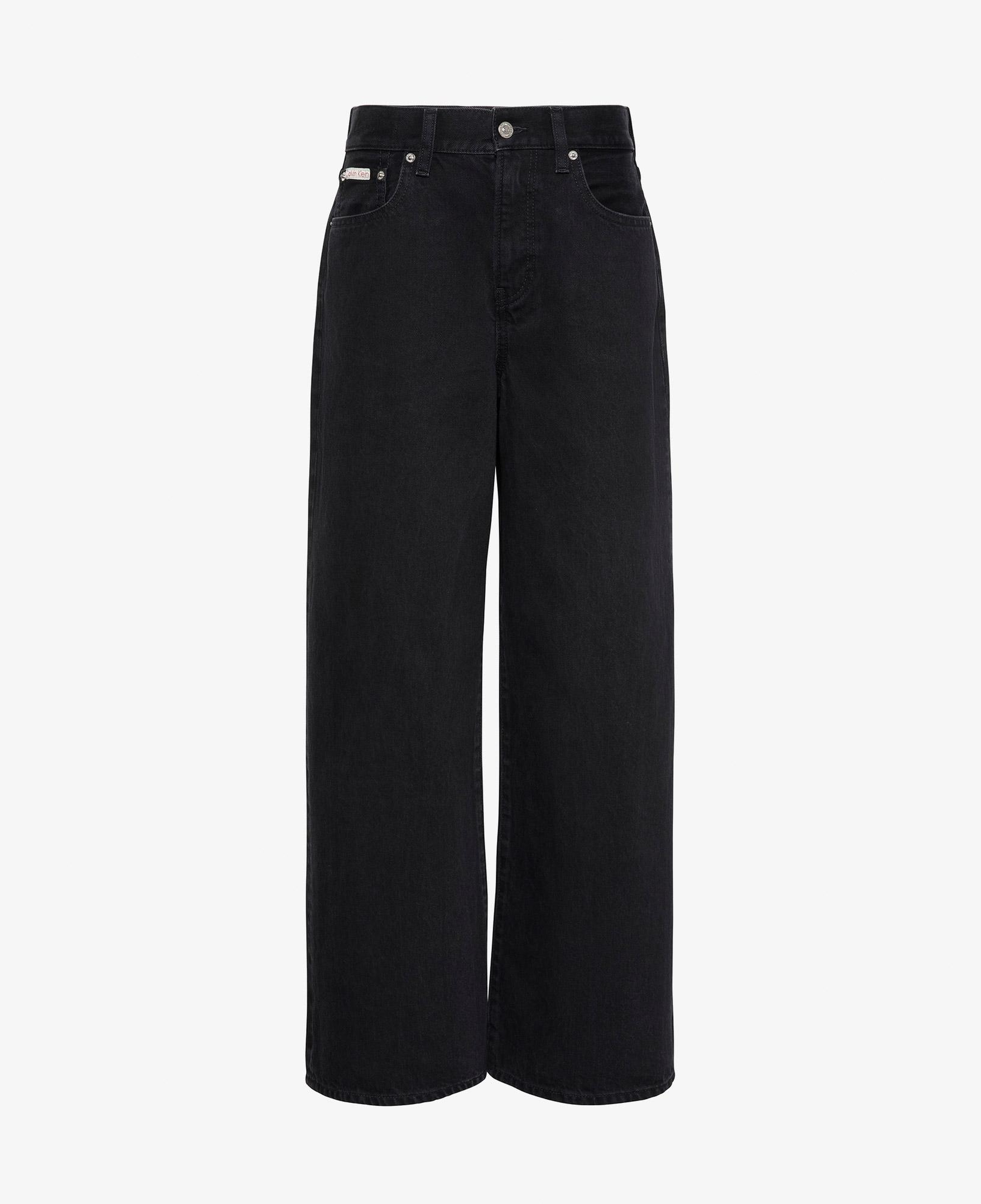Calvin Klein The Wide Leg Worn Black Kadın Siyah Jean