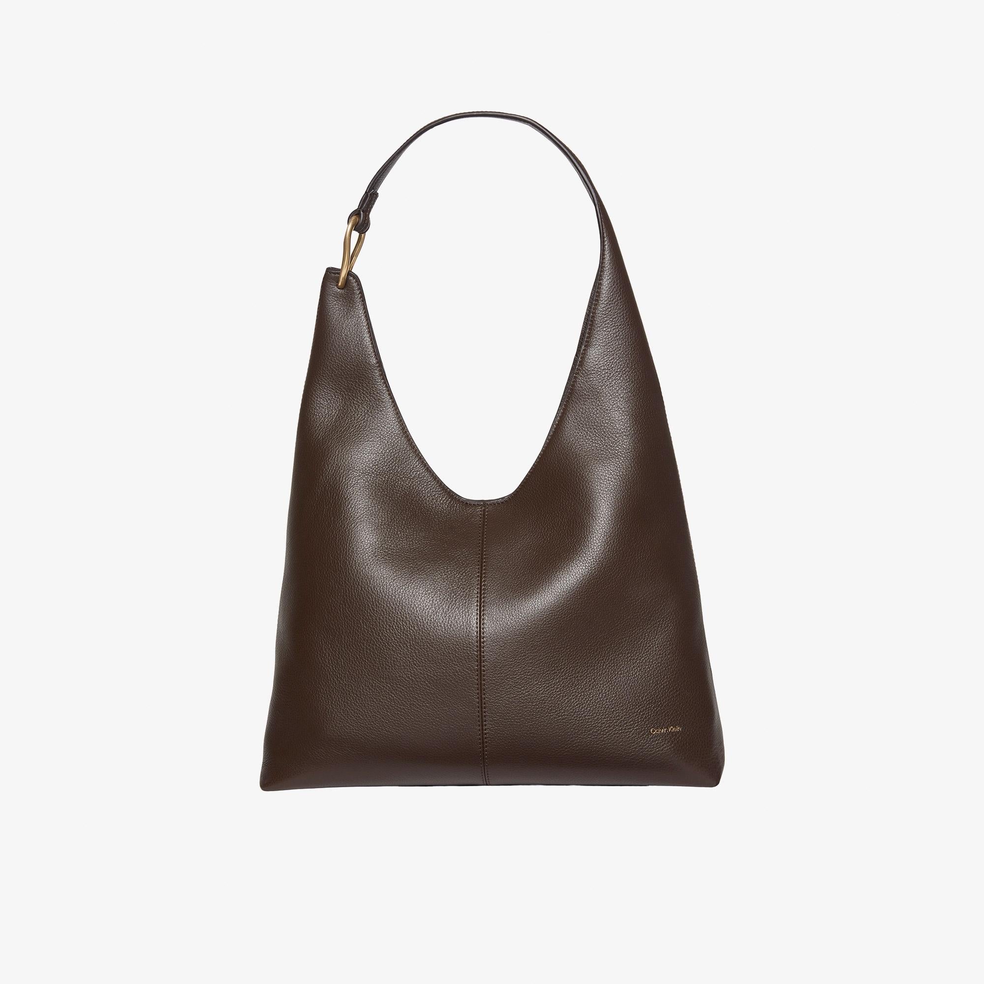 Calvin Klein Slouchy Leather Kadın Kahverengi Omuz Çantası