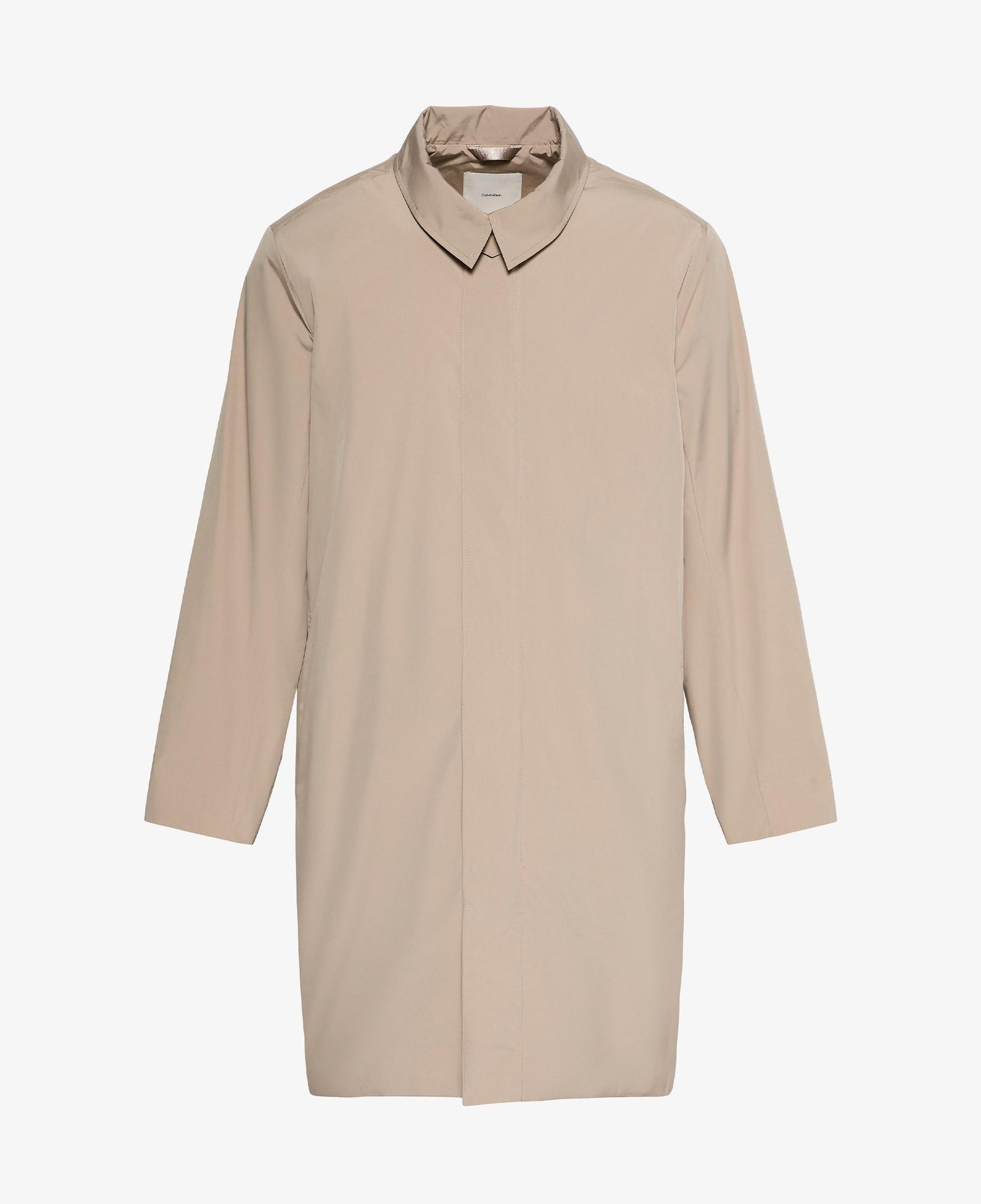 Calvin Klein Relaxed Tech Nylon Long Erkek Kahverengi Ceket