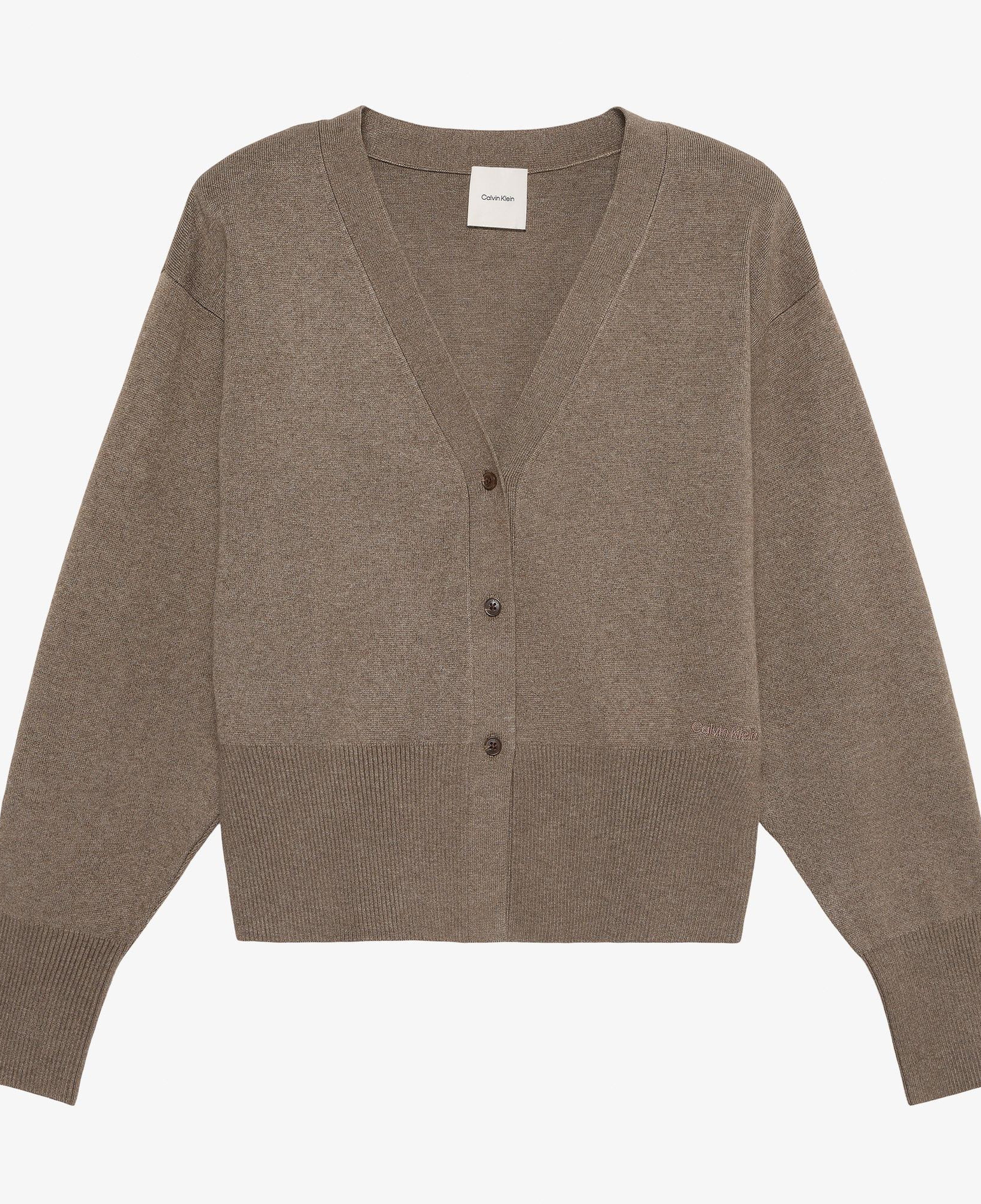 Calvin Klein Tech Knit Cardigan Kadın Bej Triko