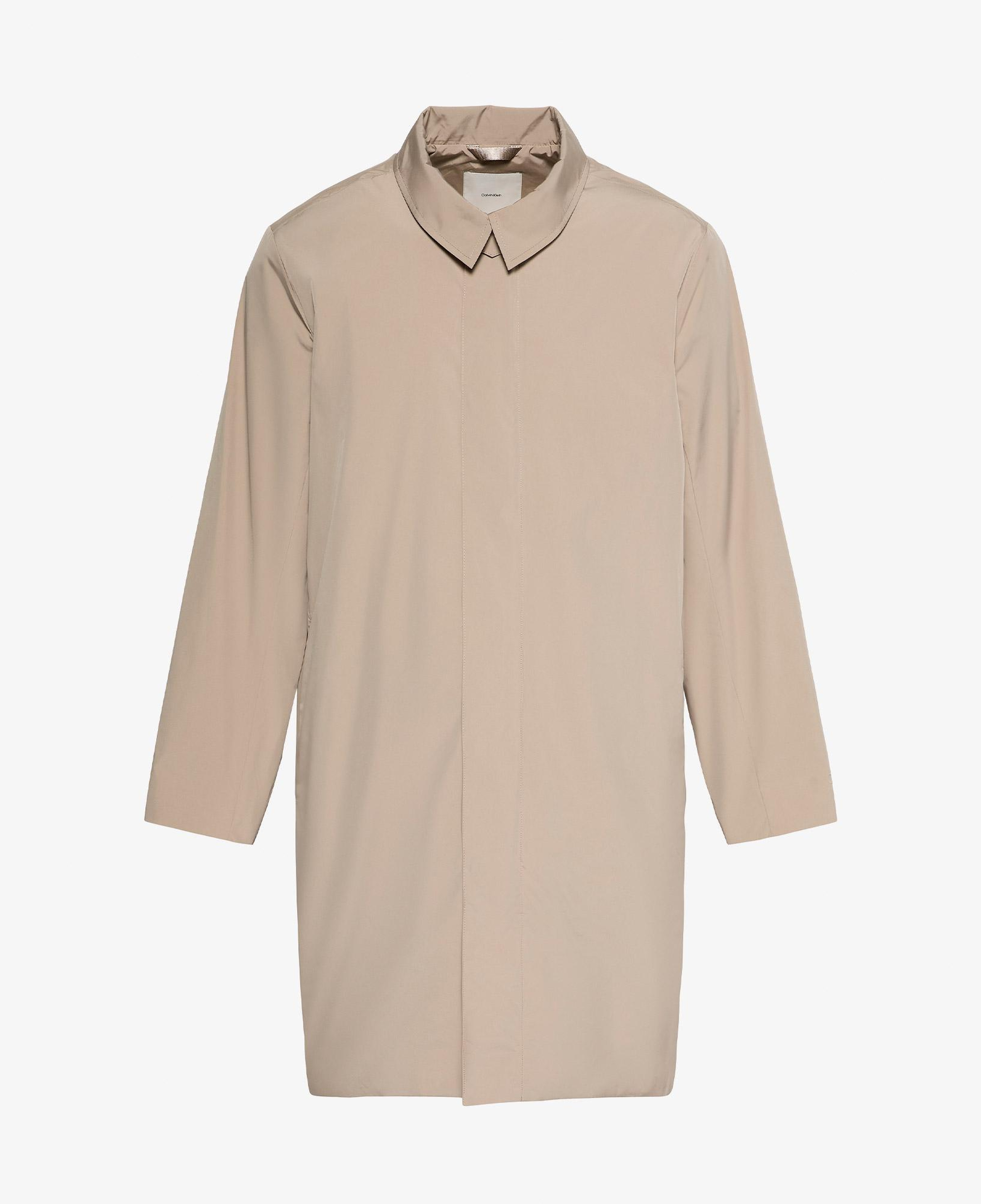 Calvin Klein Relaxed Tech Nylon Long Erkek Kahverengi Ceket
