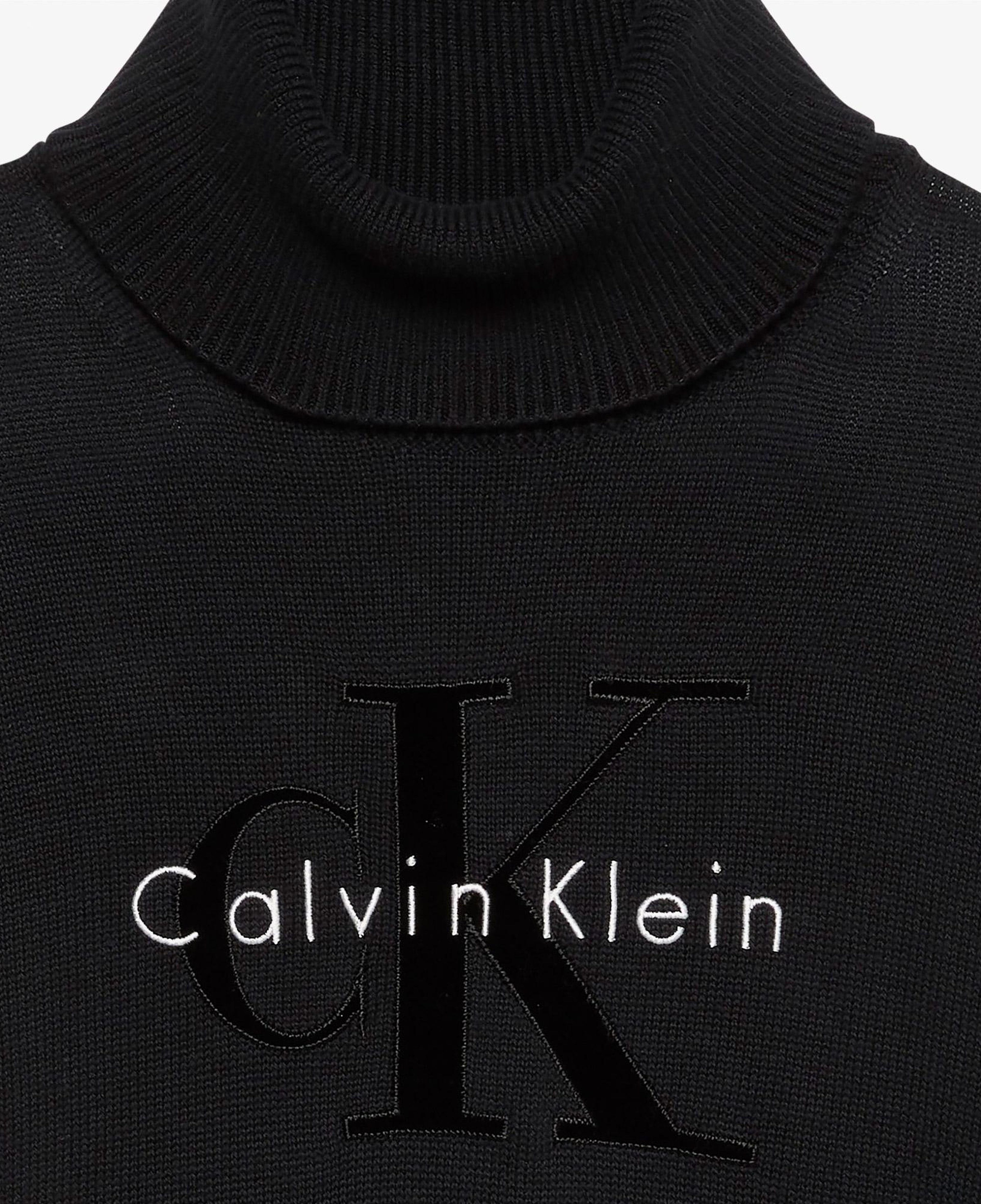 Calvin Klein Logo Pullover Kadın Siyah Triko