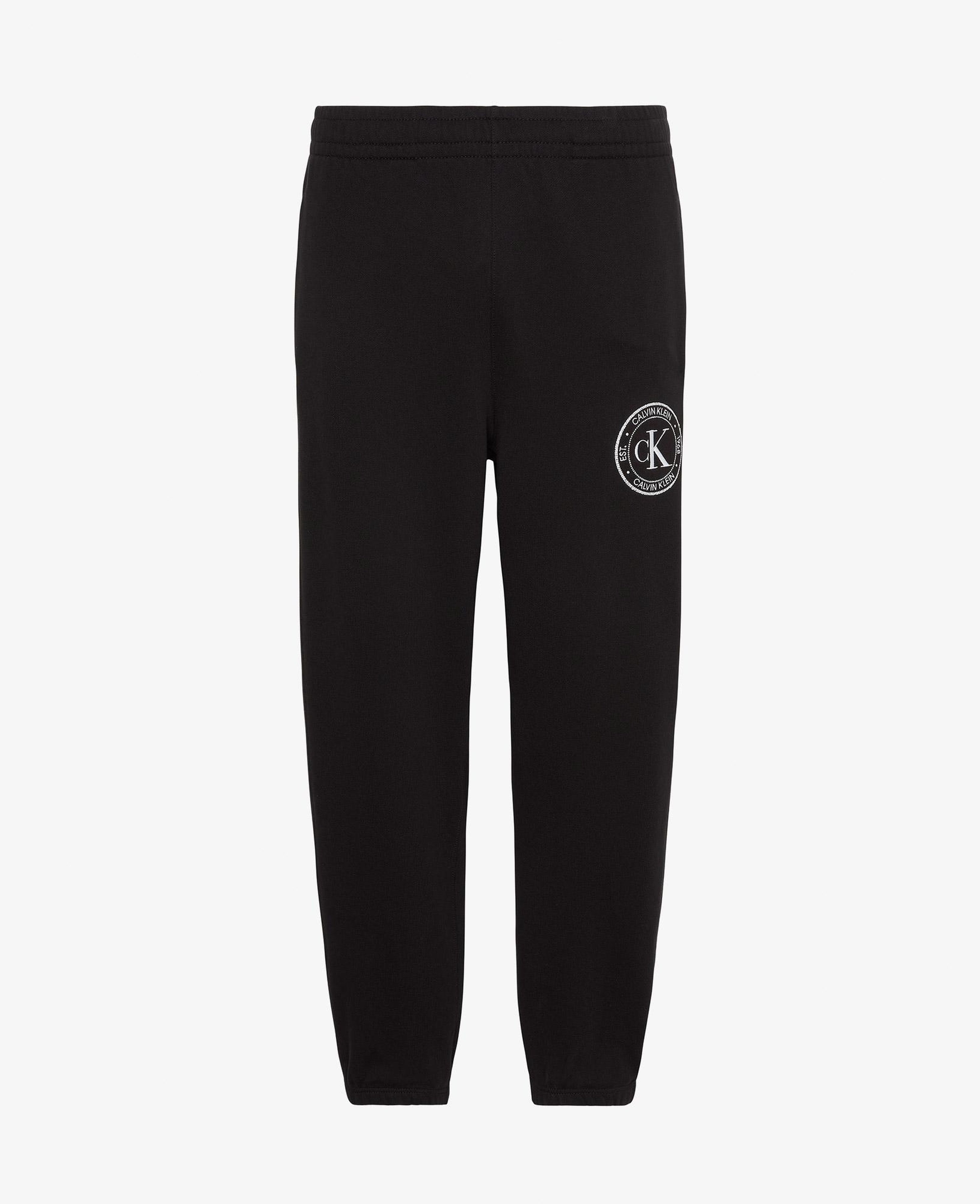 Calvin Klein Terry Crest Graphic Jogger Erkek Siyah Eşofman Altı