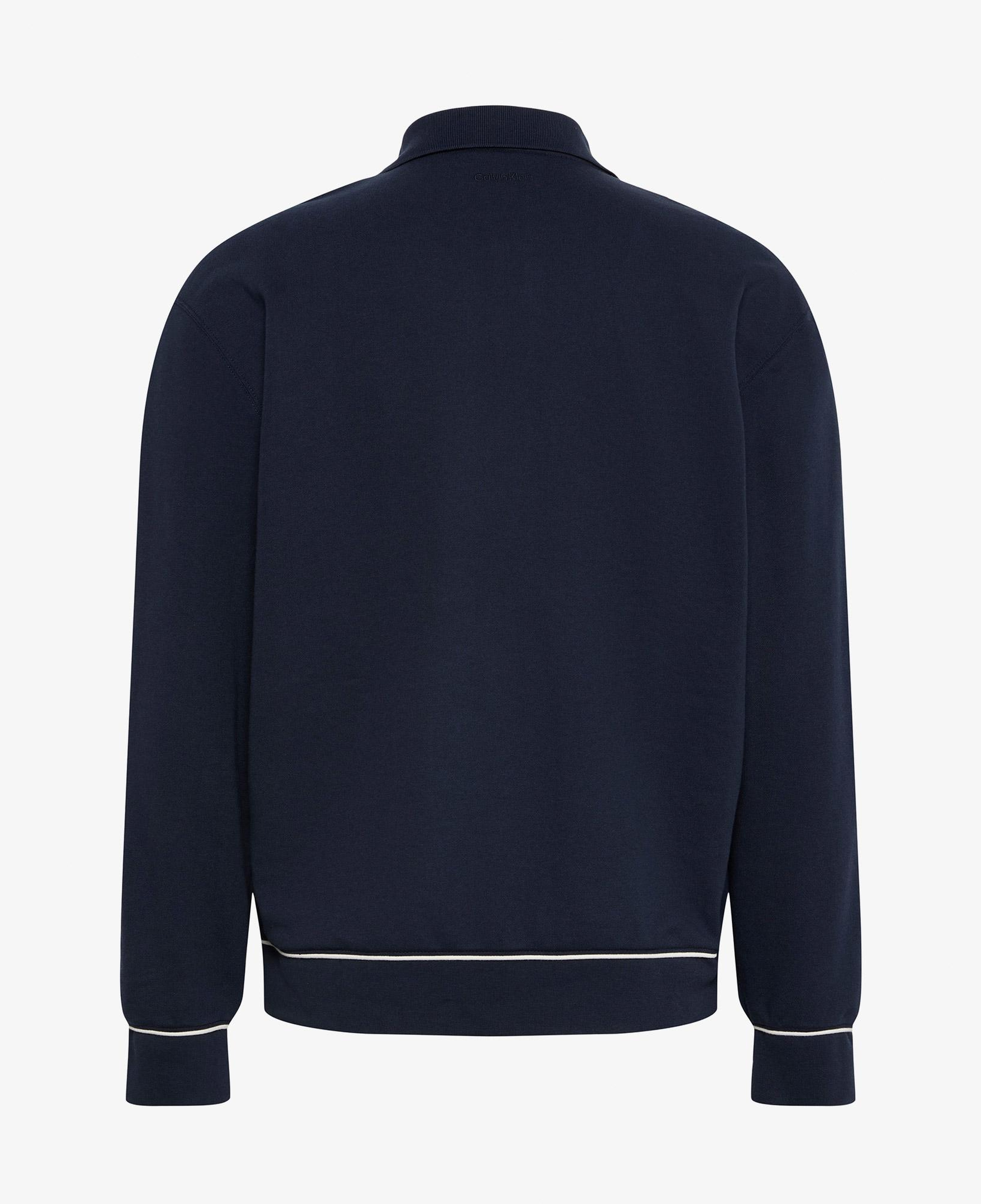 Calvin Klein Gsm Terry Pıped Erkek Mavi Sweatshirt