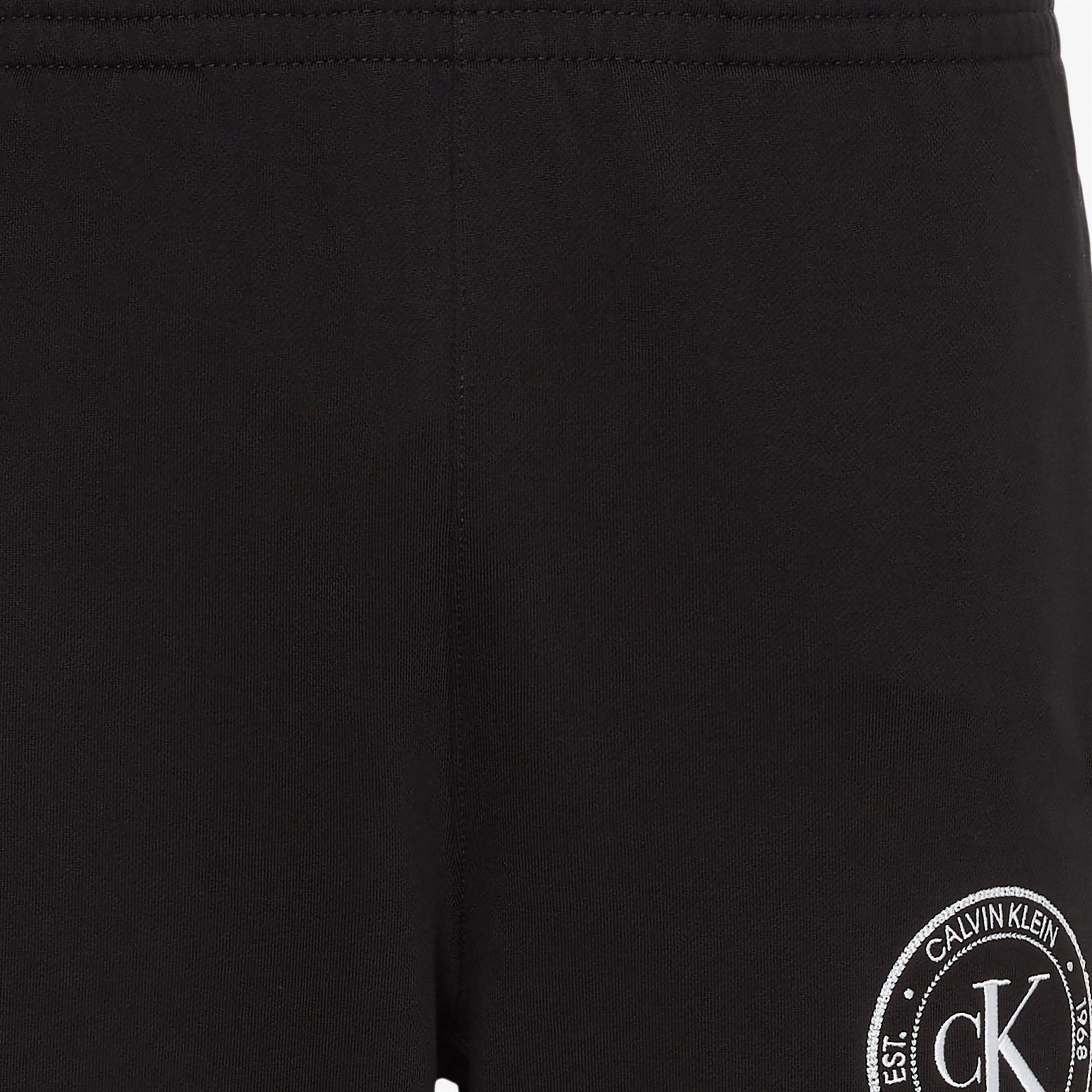 Calvin Klein Terry Crest Graphic Jogger Erkek Siyah Eşofman Altı