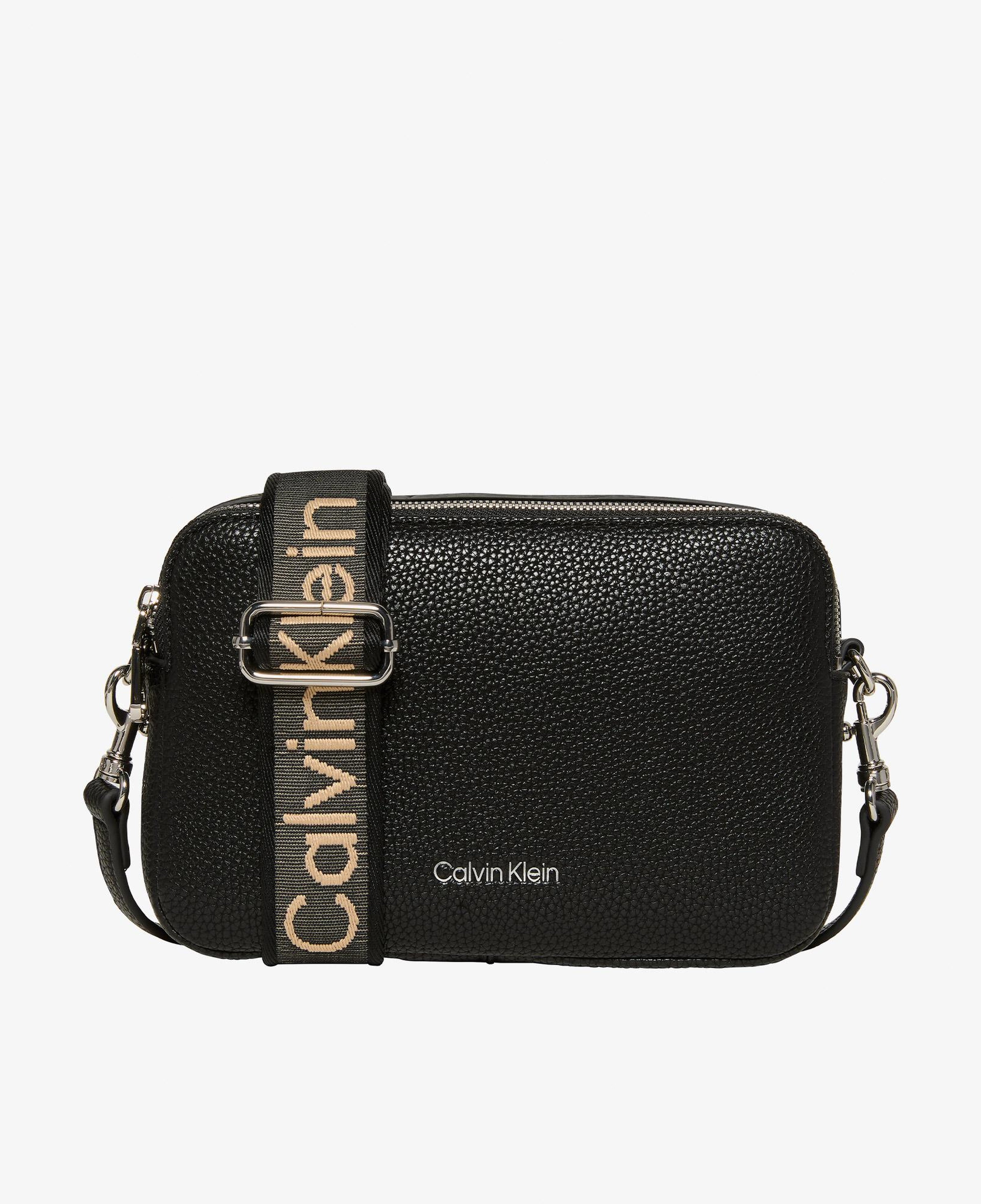 Calvin Klein Webbing 2X Strap Kadın Siyah Omuz Çantası