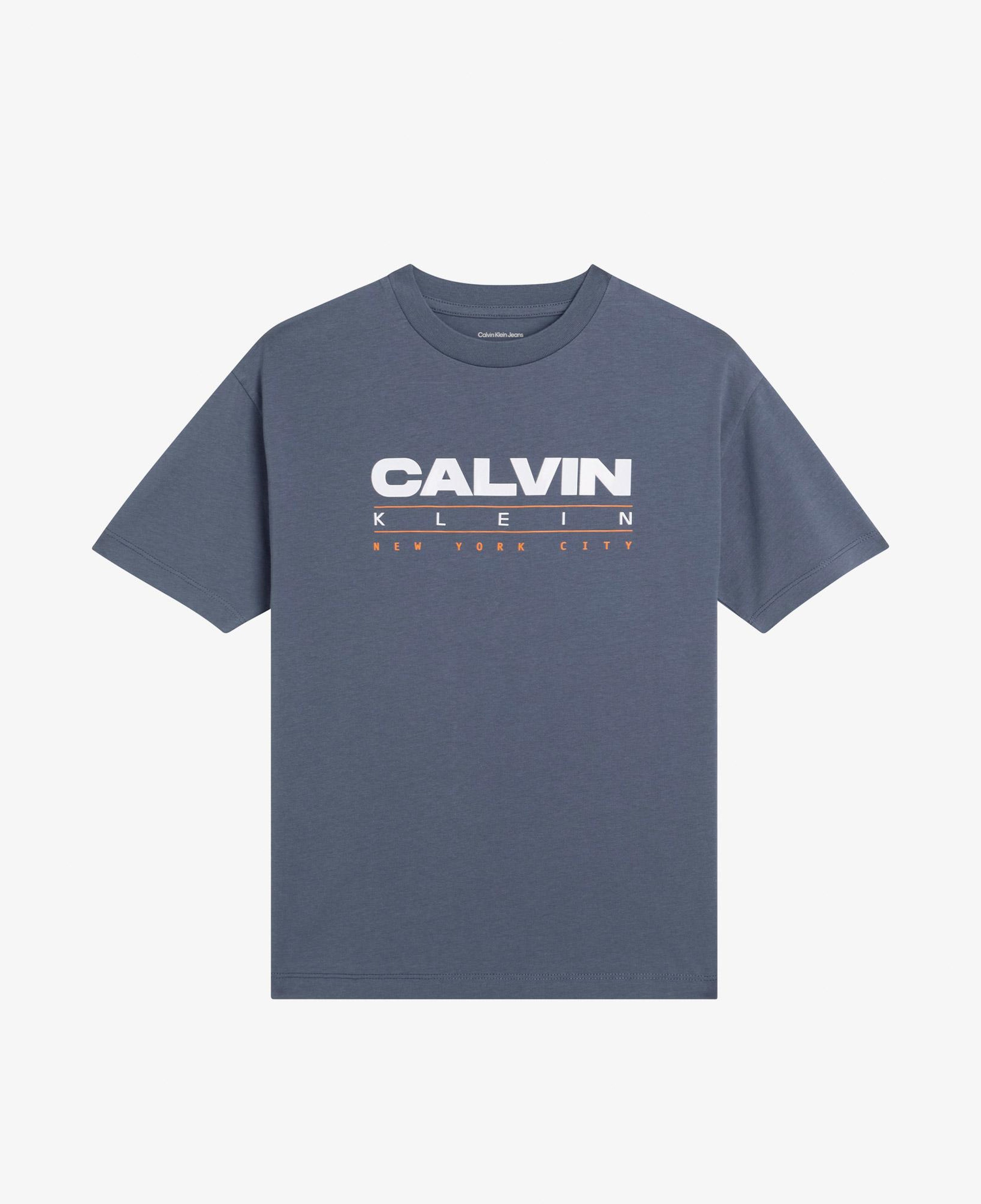 Calvin Klein Print Çocuk Mavi T-Shirt