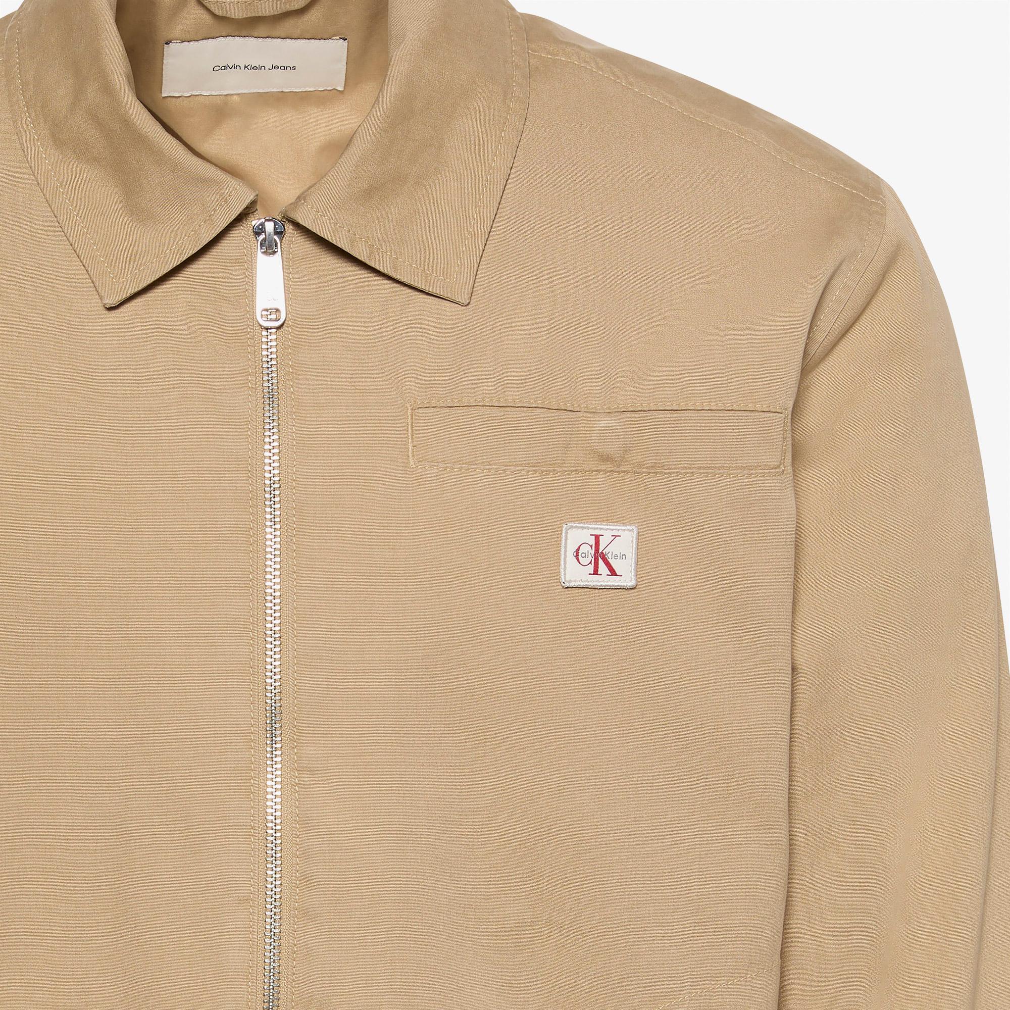 Calvin Klein Cotton Padded Eisenhower Erkek Kahverengi Ceket