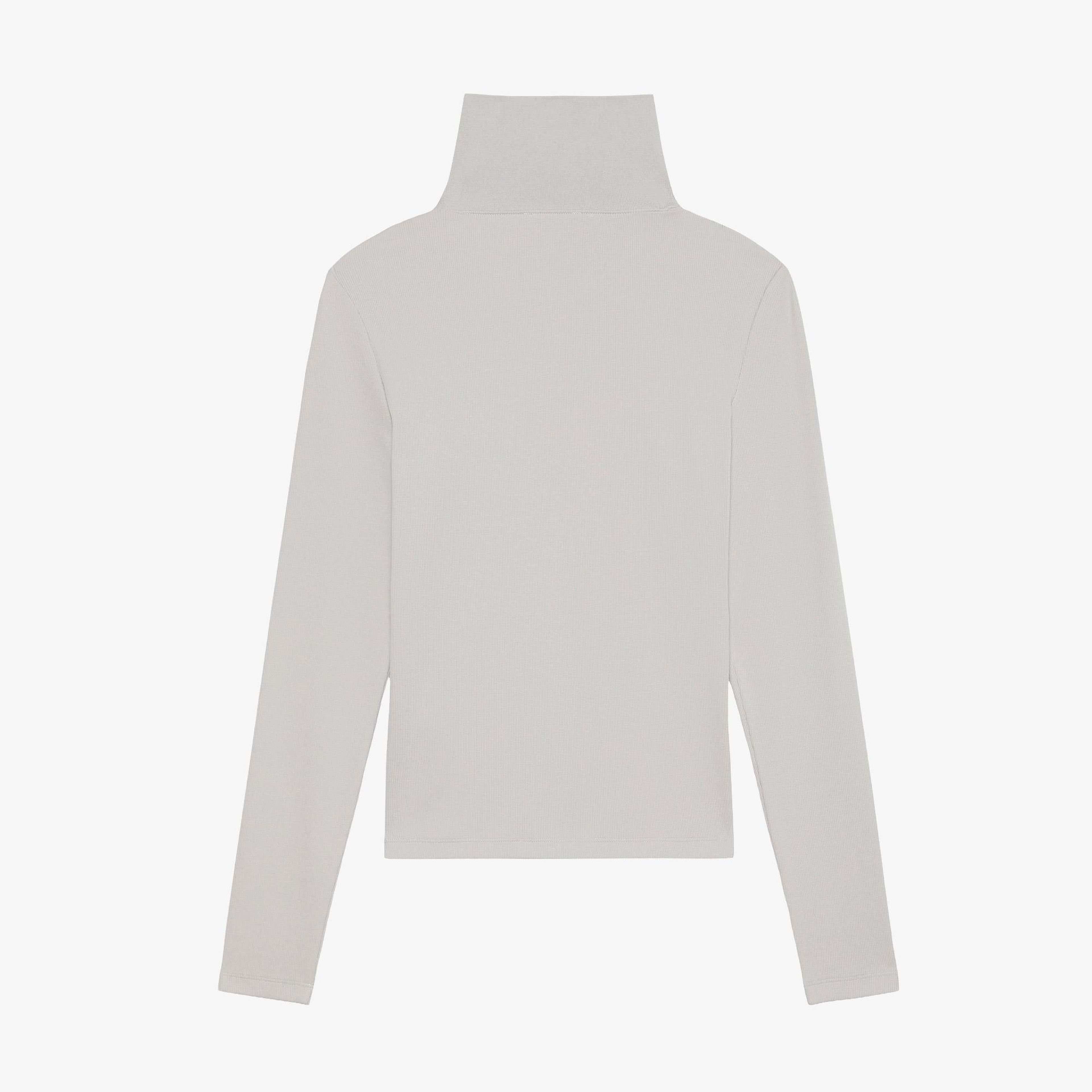 Calvin Klein Woven Label Henley Kadın Gri T-Shirt