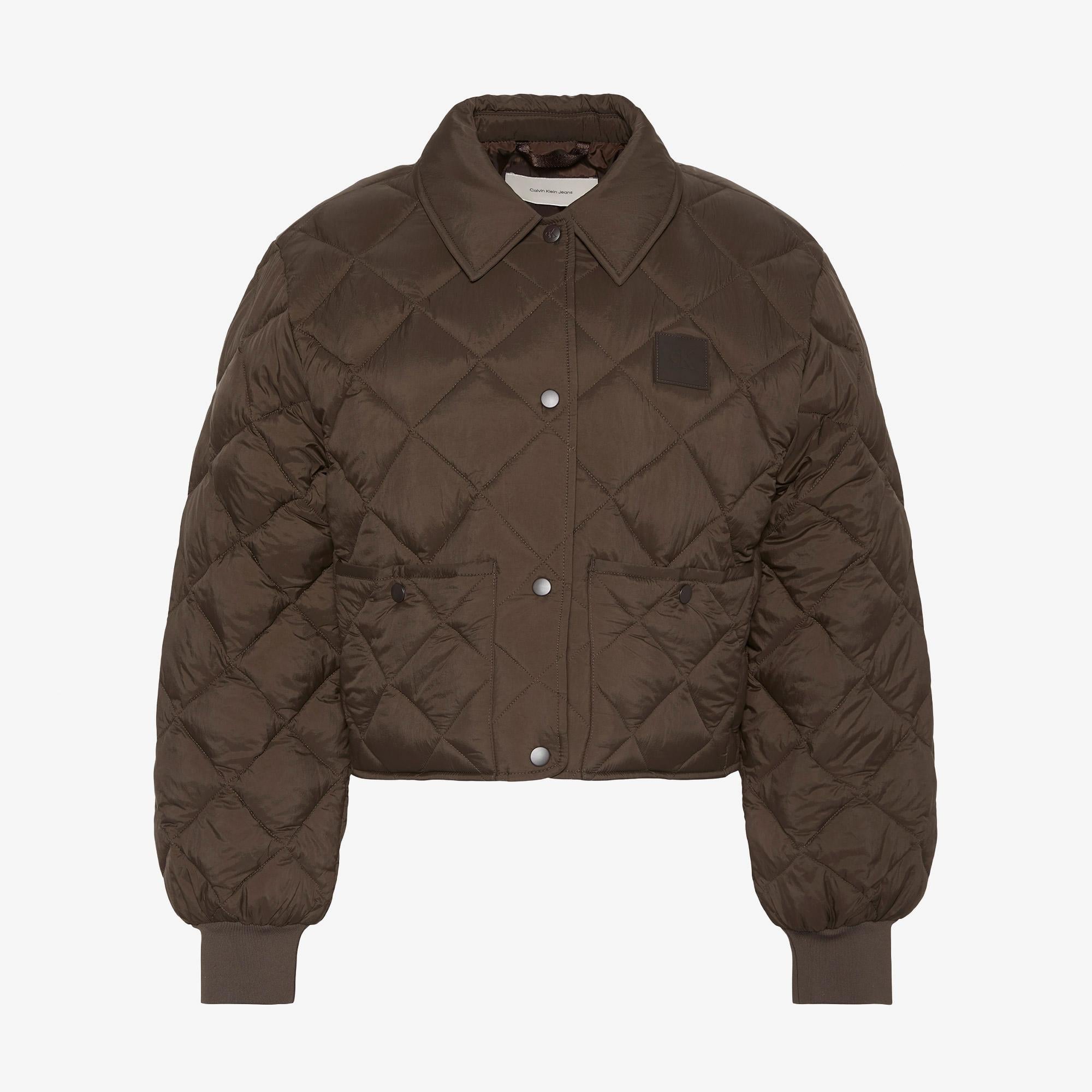 Calvin Klein Short Seasonal Quilted Liner Kadın Kahverengi Ceket