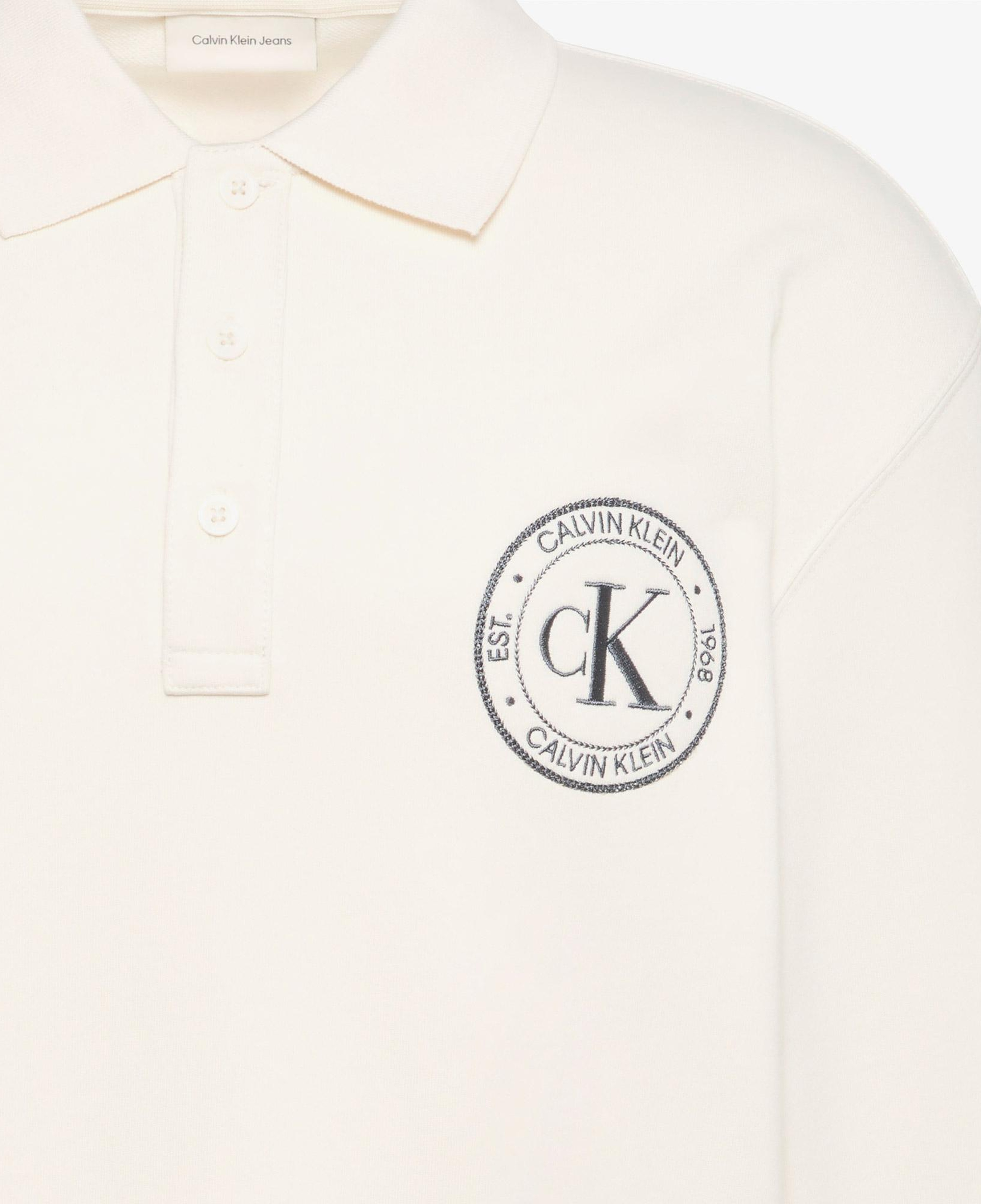 Calvin Klein Terry Graphic Erkek Beyaz Sweatshirt