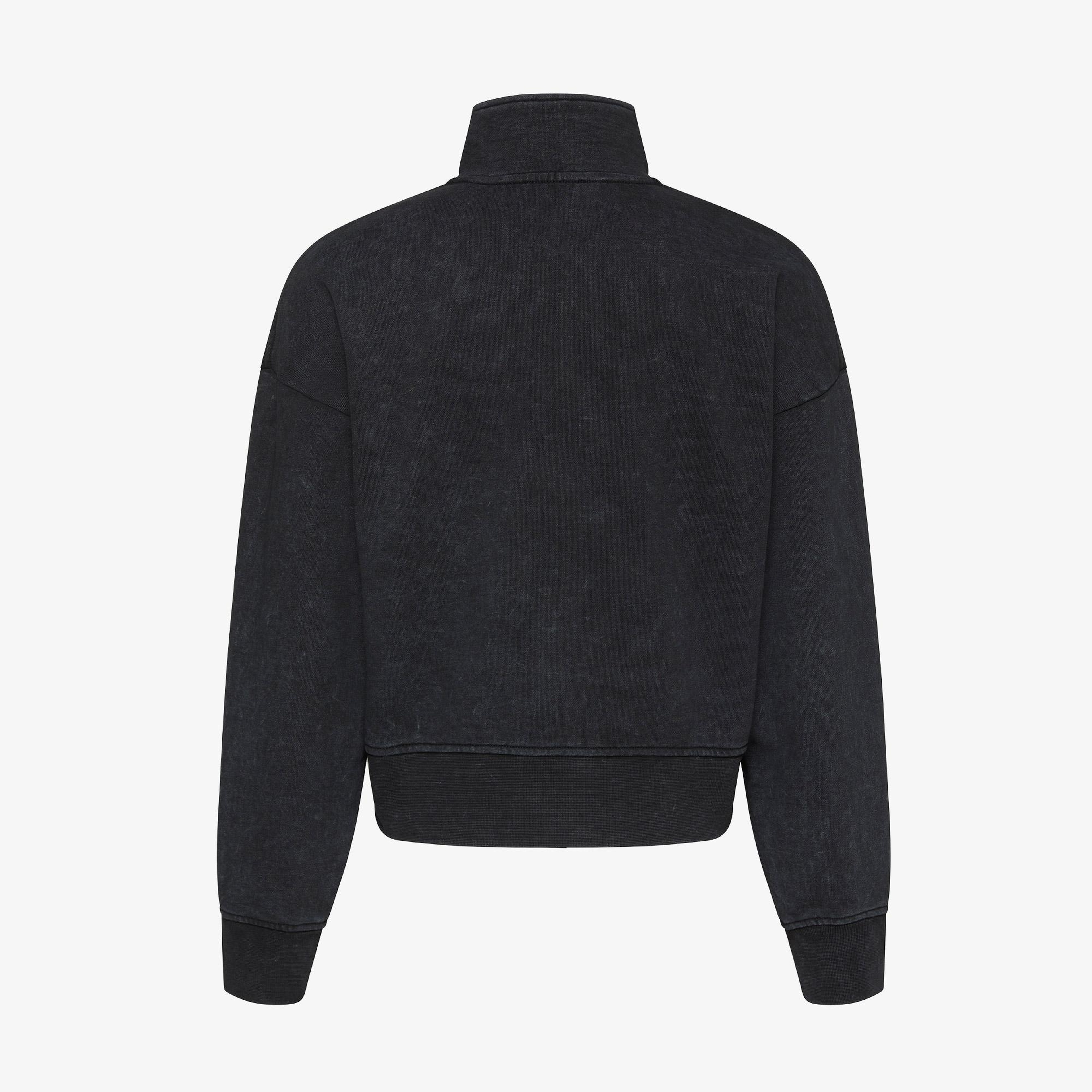 Calvin Klein French Terry Indigo Wash Kadın Siyah Sweatshirt