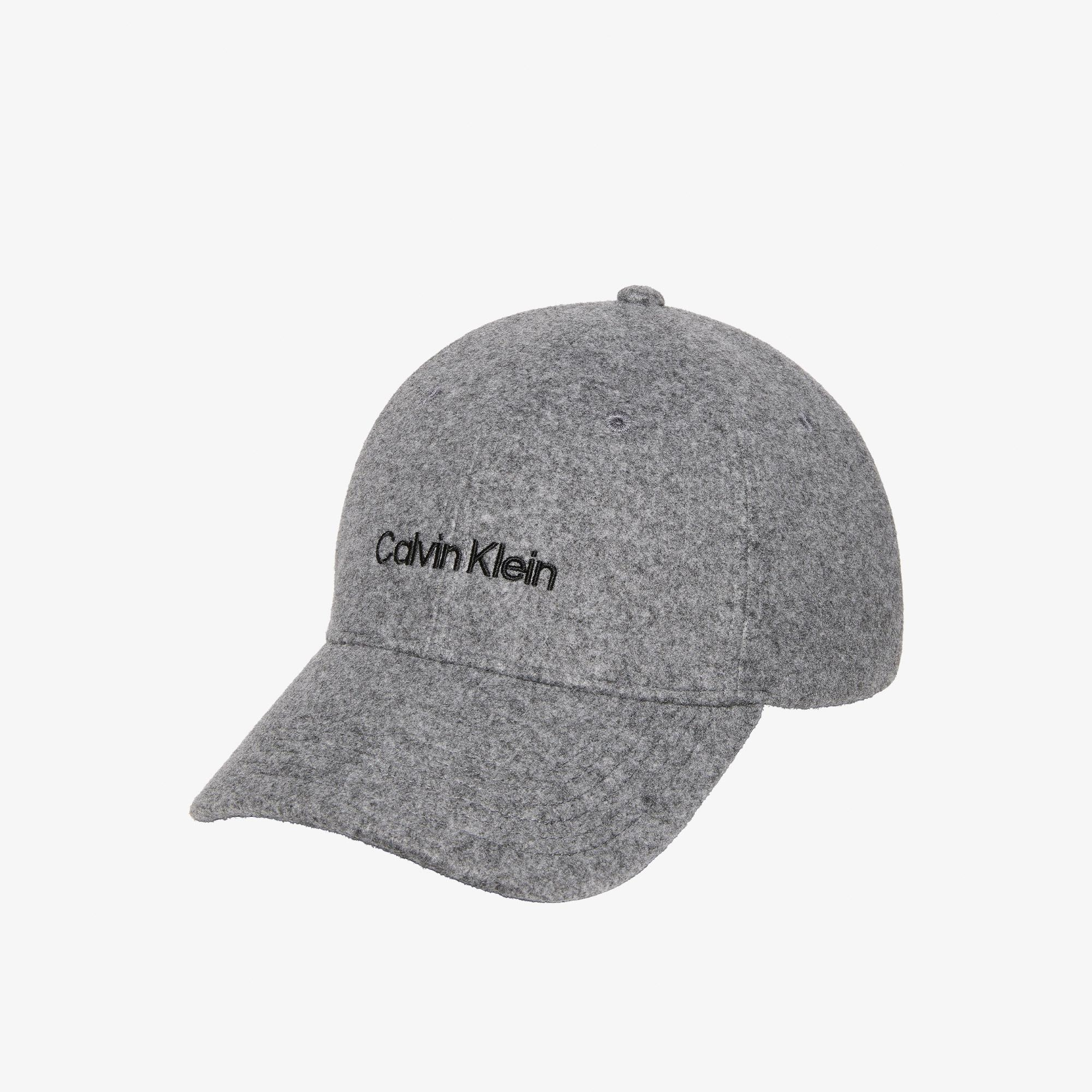 Calvin Klein Emblem Tıtlecase Logo Felt Erkek Gri Şapka