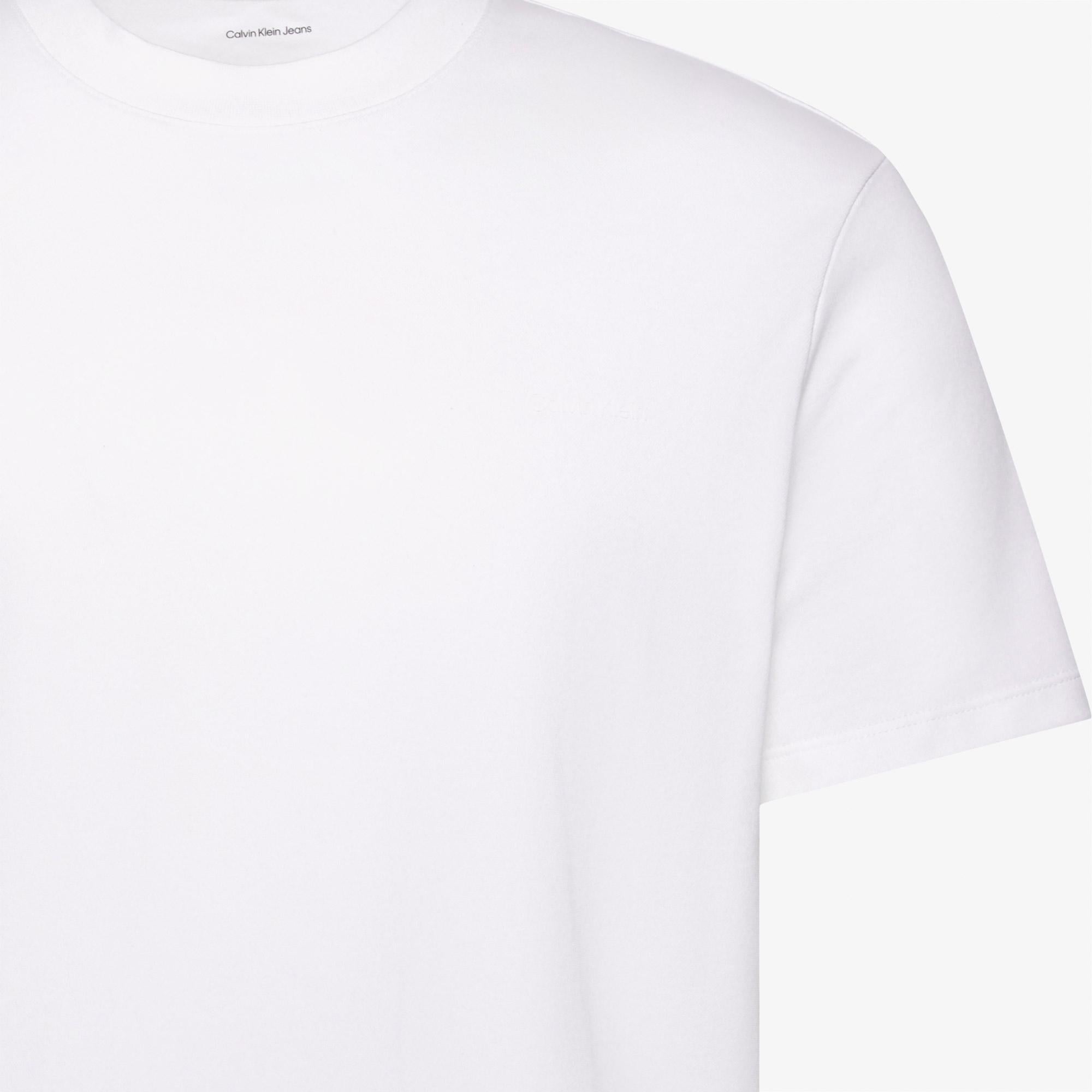 Calvin Klein Tech Interlock Erkek Beyaz T-Shirt