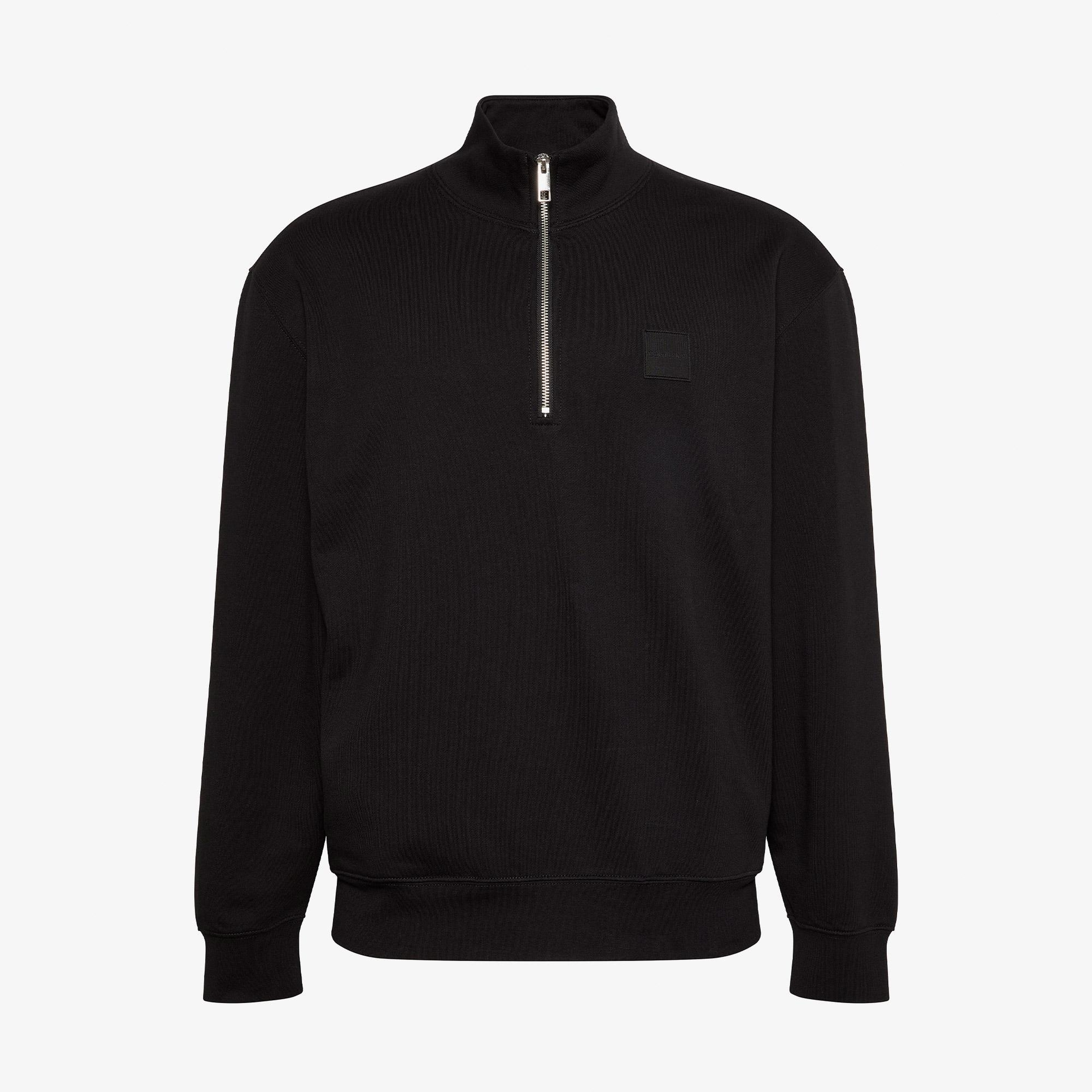 Calvin Klein Terry Rubber Badge Erkek Siyah Sweatshirt