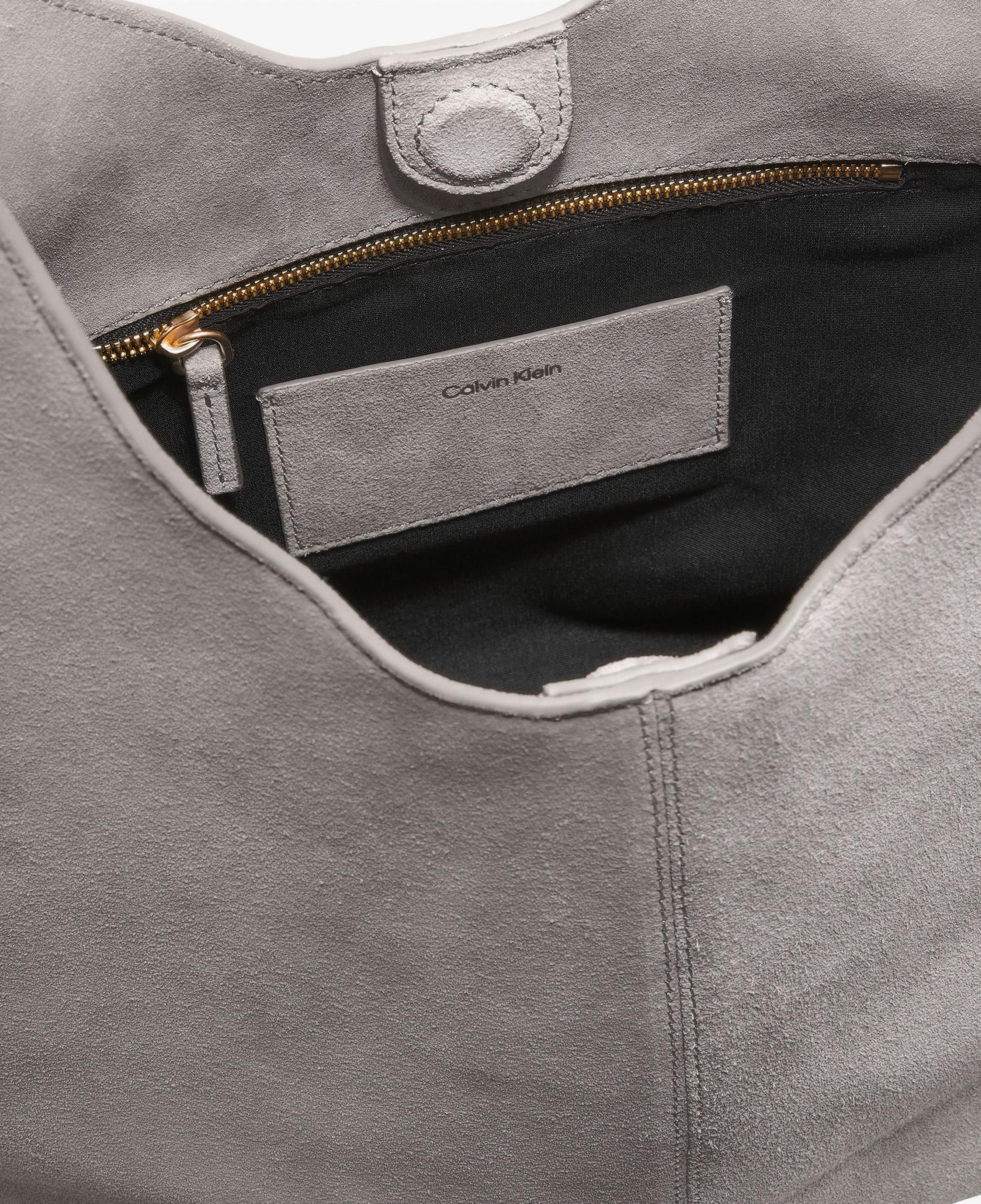 Calvin Klein Slouchy Suedelarge Kadın Gri Omuz Çantası