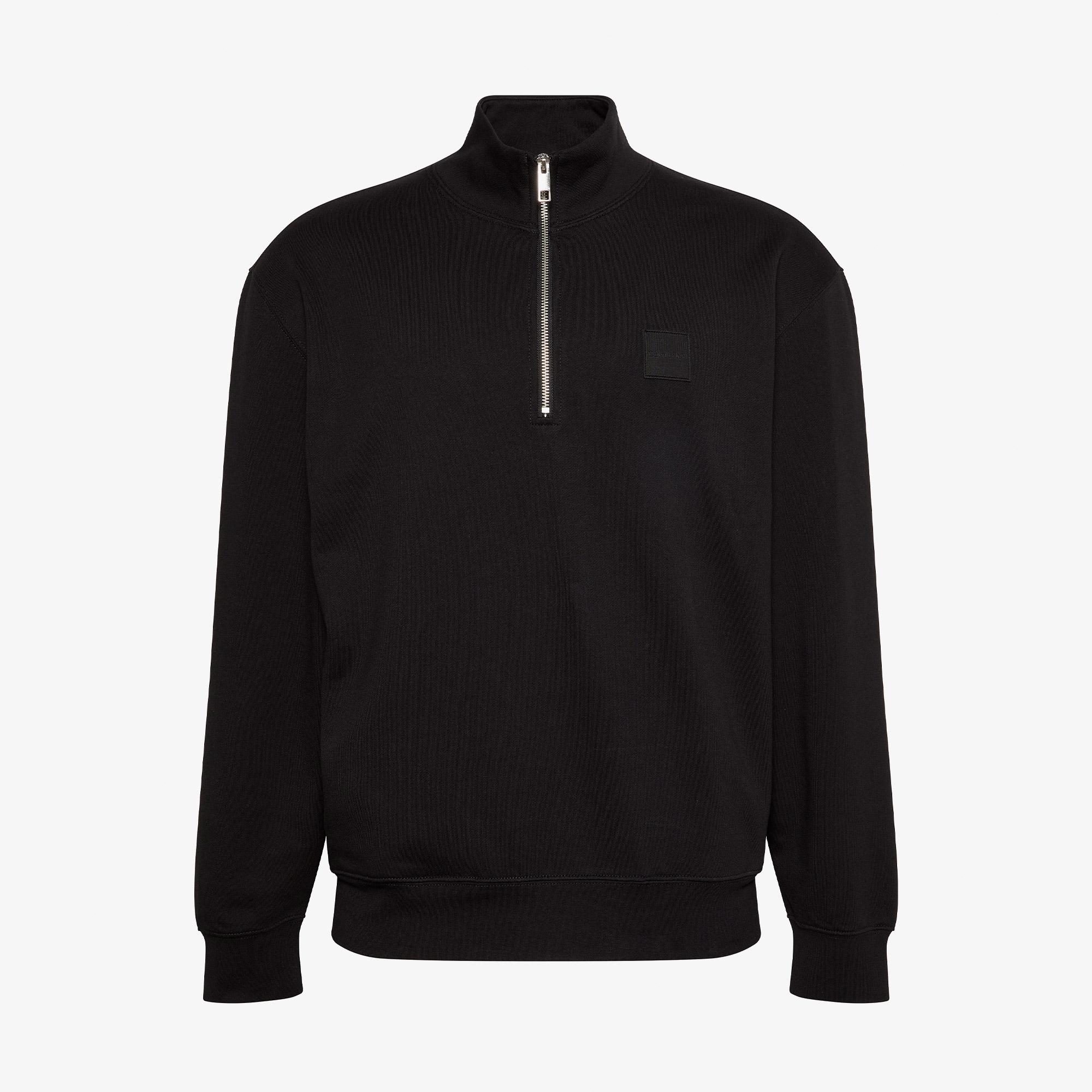 Calvin Klein Terry Rubber Badge Erkek Siyah Sweatshirt