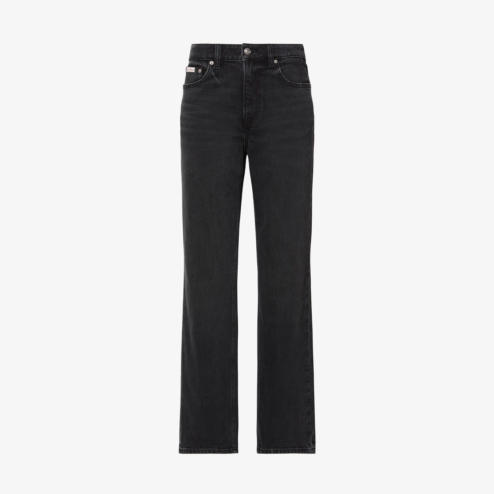 Calvin Klein High Rise Straight Midnight Kadın Siyah Jean