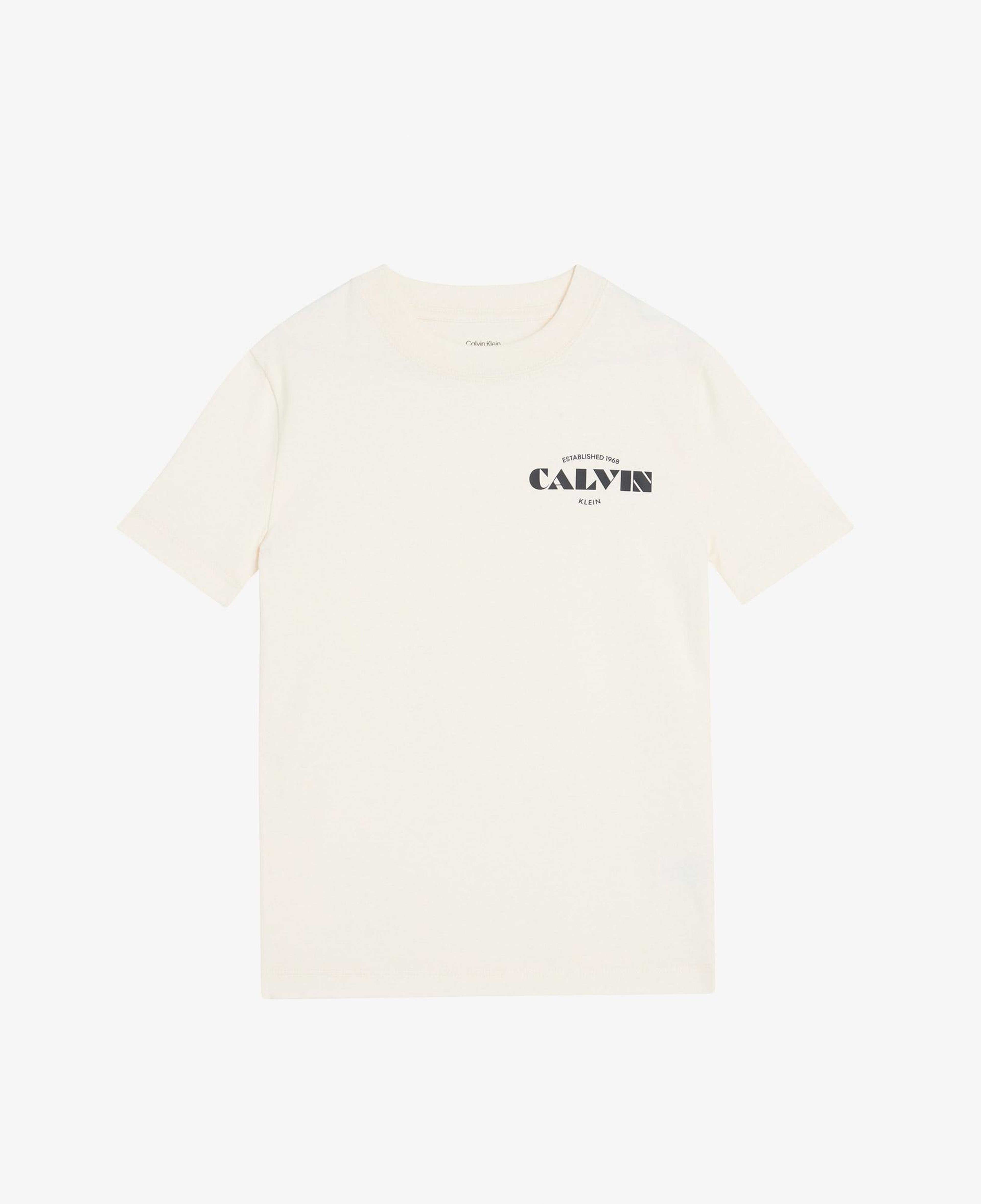 Calvin Klein Small Chest Print Çocuk Beyaz T-Shirt