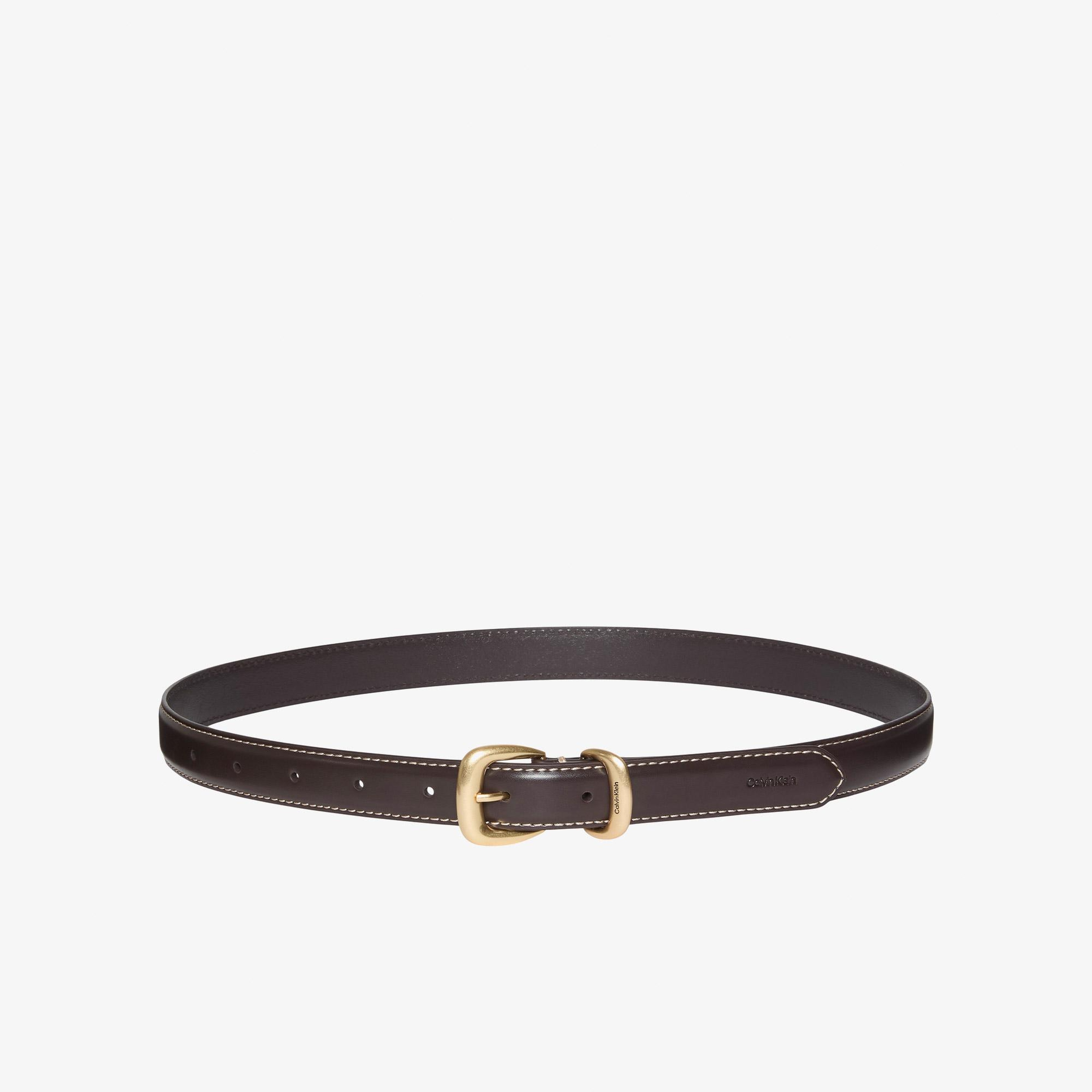 Calvin Klein Logo 25Mm Sculpted Hardware Kadın Kahverengi Kemer