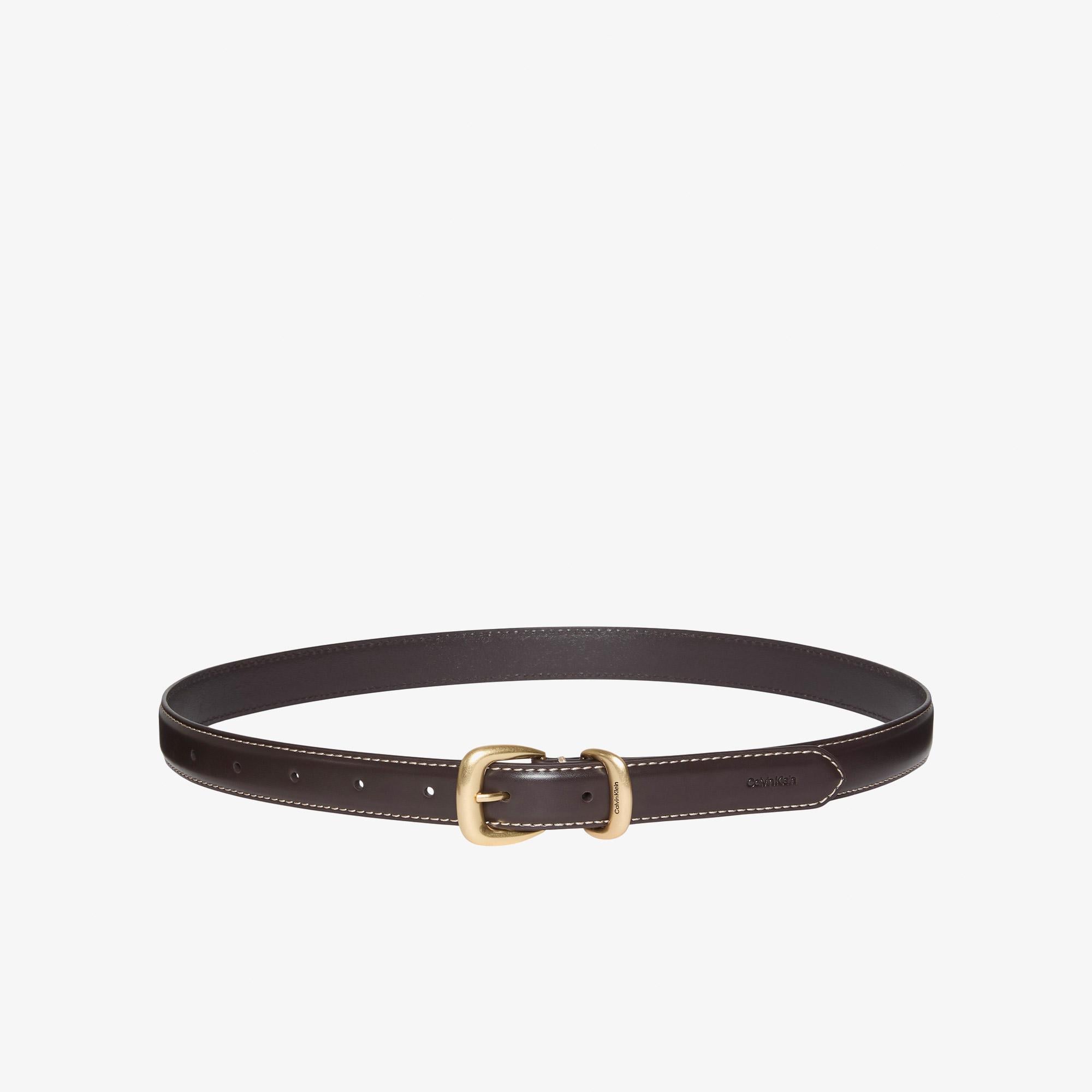 Calvin Klein Logo 25Mm Sculpted Hardware Kadın Kahverengi Kemer