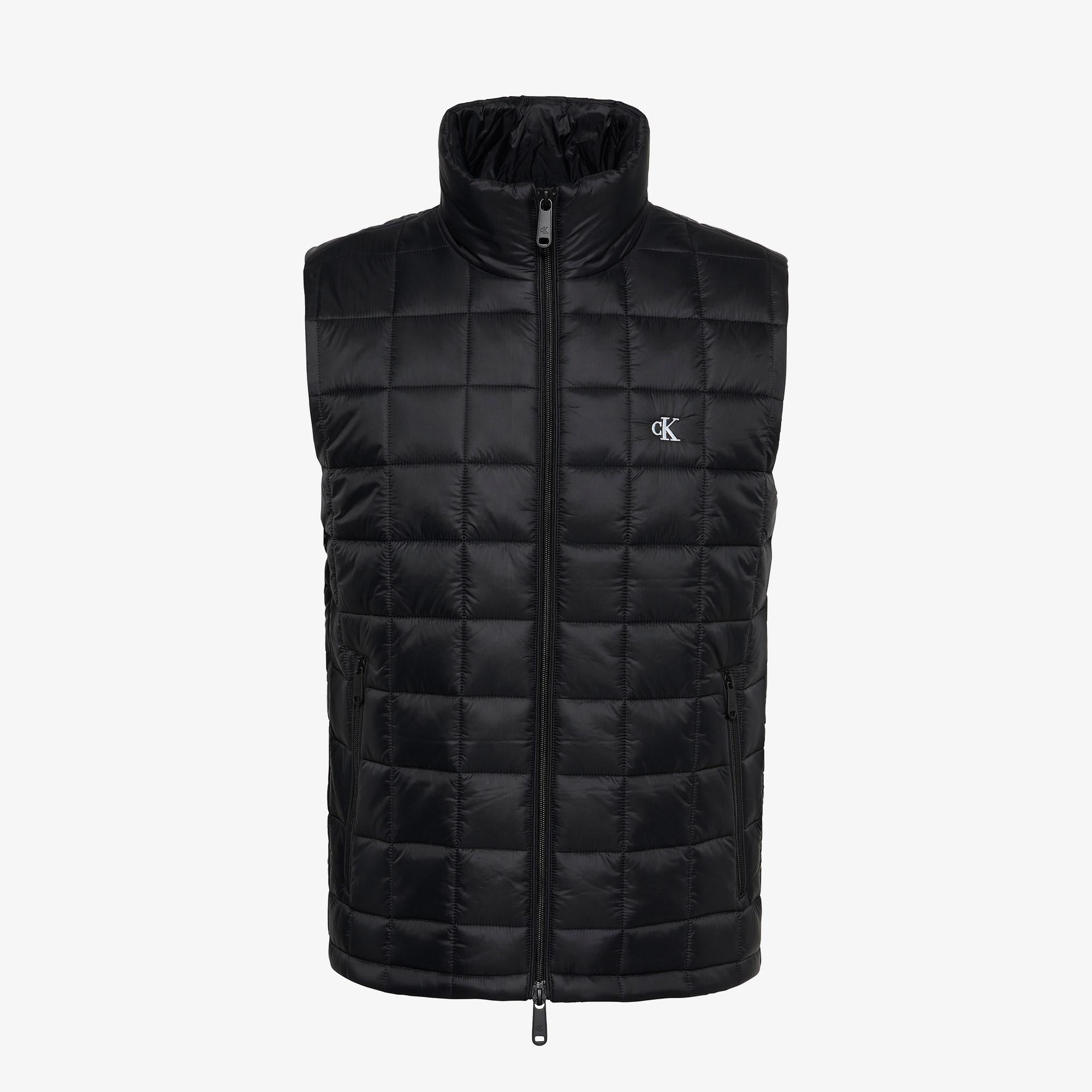 Calvin Klein Nylon Quilted Erkek Siyah Ceket