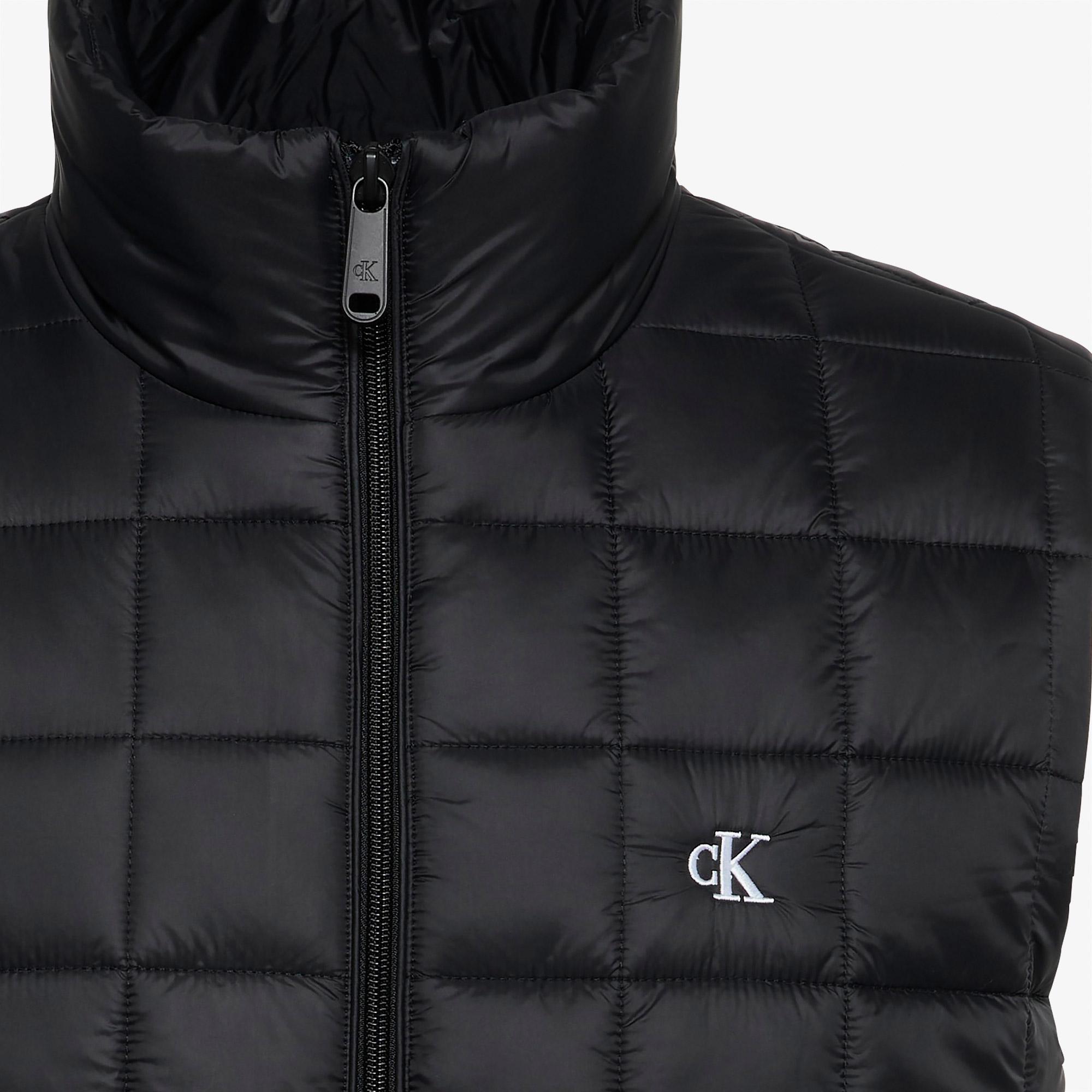 Calvin Klein Nylon Quilted Erkek Siyah Ceket