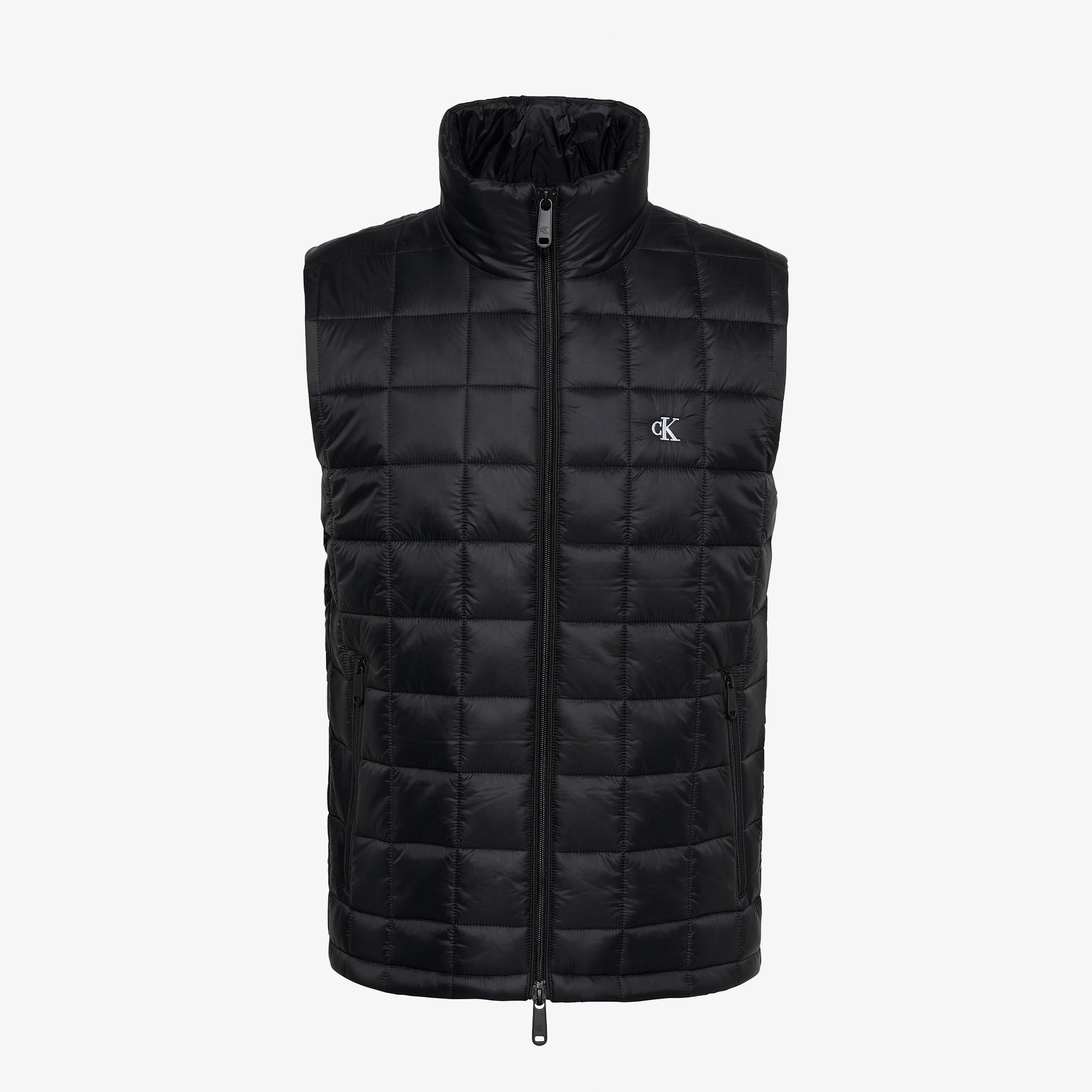 Calvin Klein Nylon Quilted Erkek Siyah Ceket