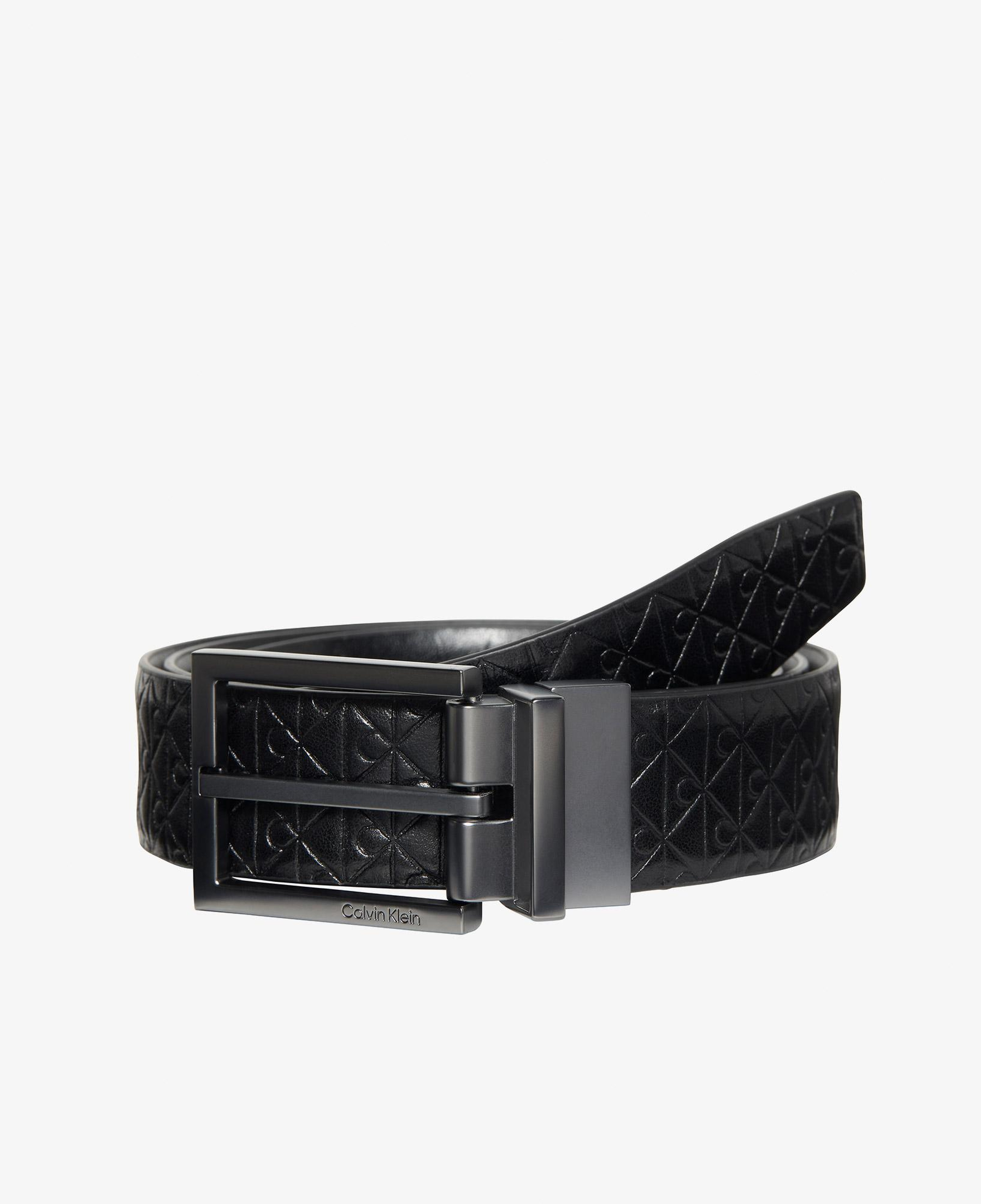 Calvin Klein Square Buckle Smooth Erkek Siyah Kemer